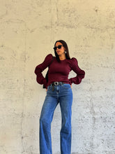 Carica l&#39;immagine nel visualizzatore di Gallery, MAGLIA WAVY BORDEAUX
