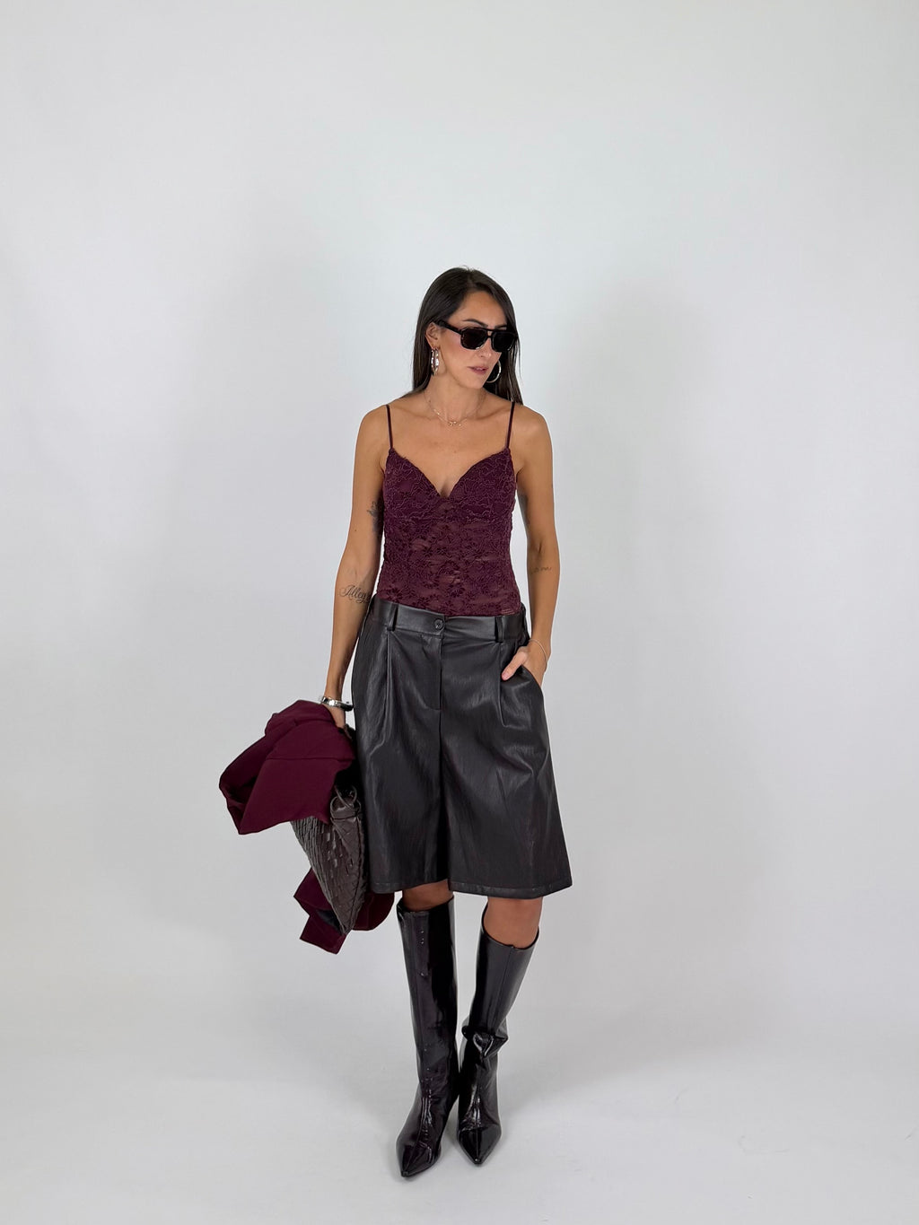 BODY VELVET LACE VINACCIA