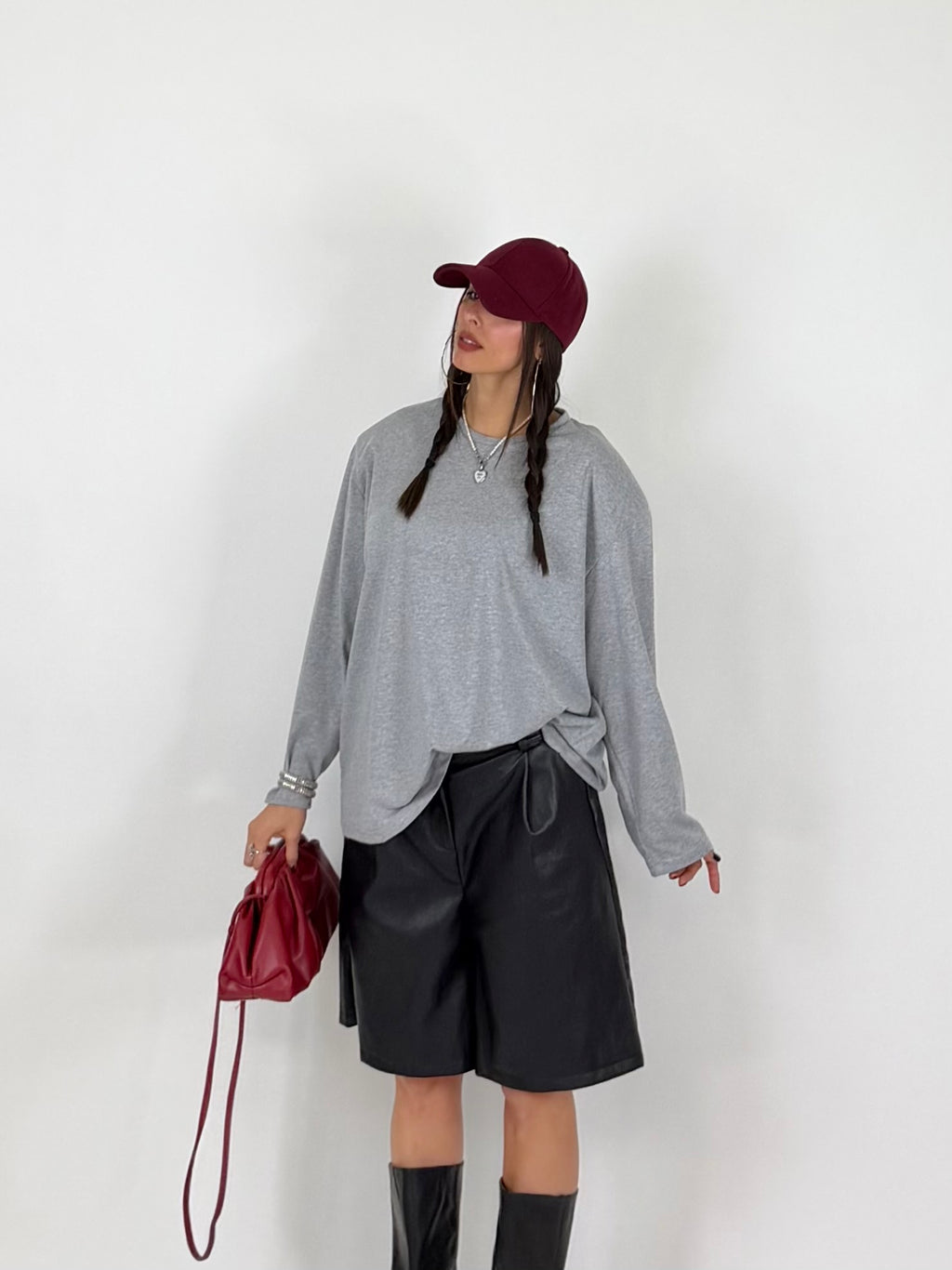 T-SHIRT BOXY GREY
