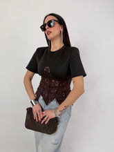 Carica l'immagine nel visualizzatore di Gallery, T-SHIRT CORPETTO MOKA
