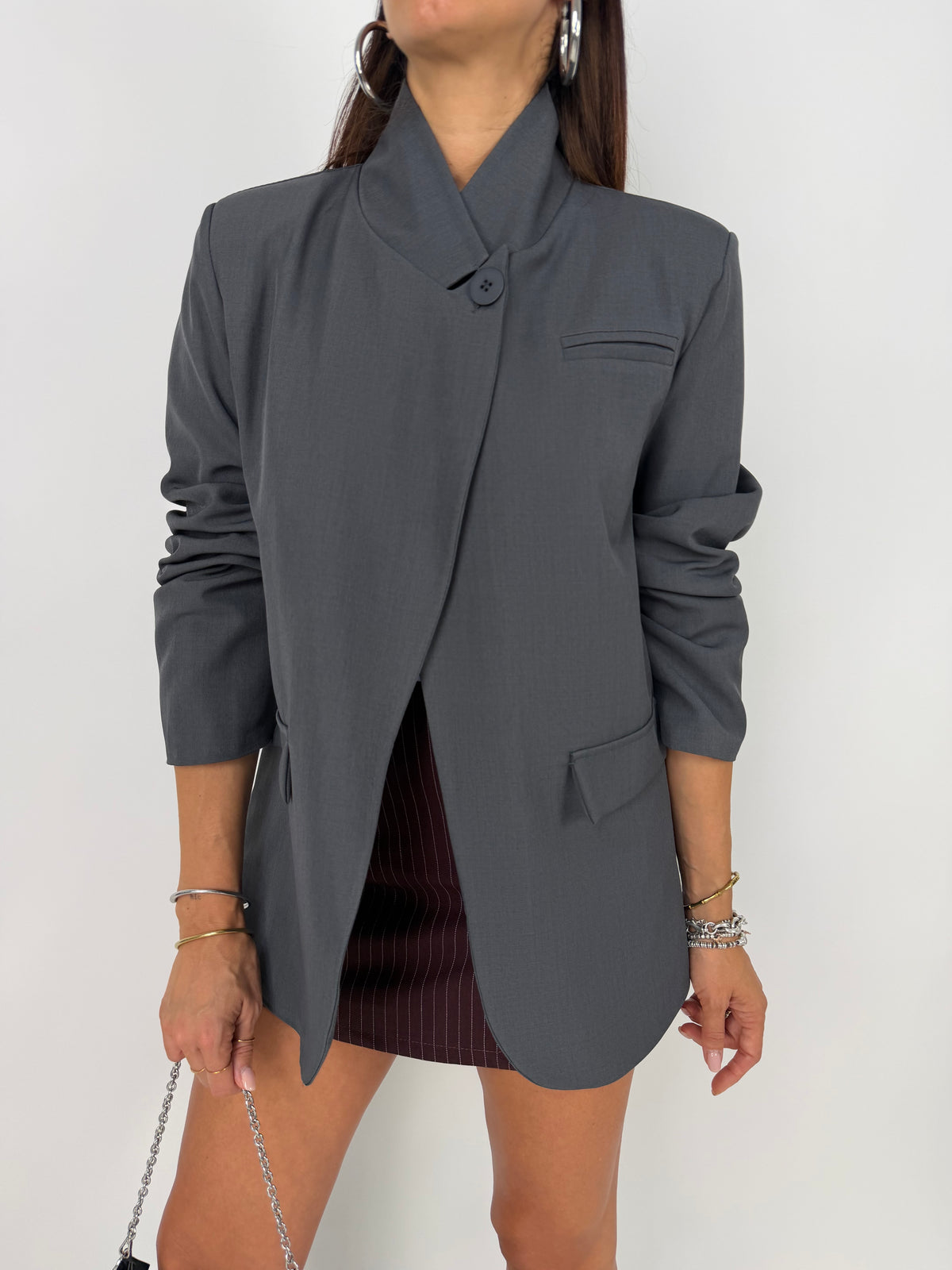 BLAZER SIDE GRIGIO