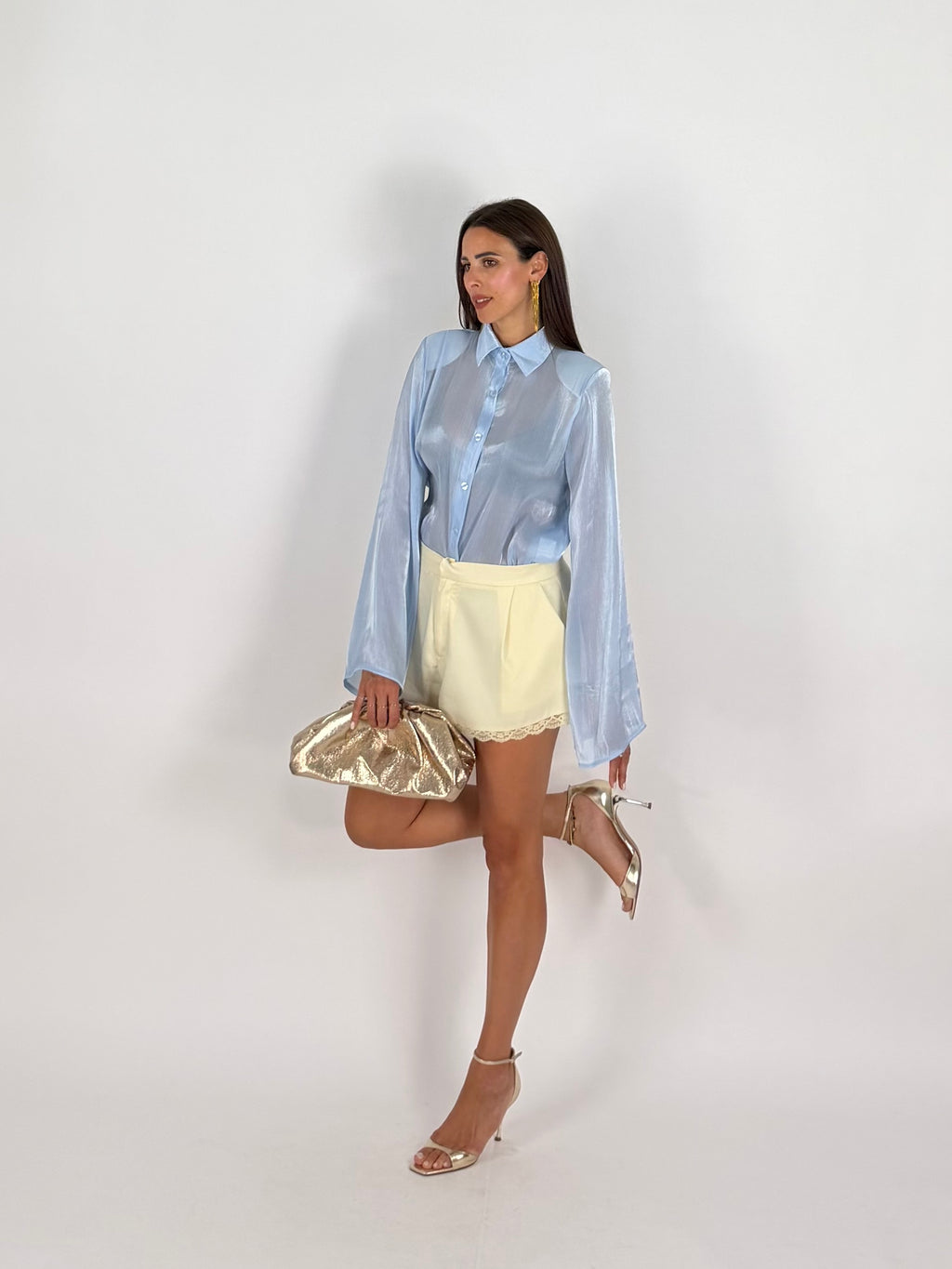 CAMICIA VOILE AZZURRA