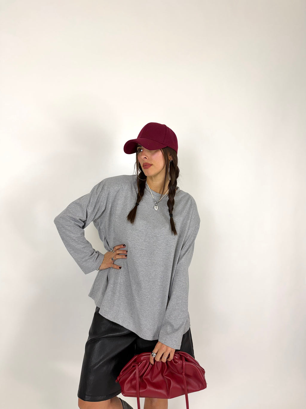 T-SHIRT BOXY GREY