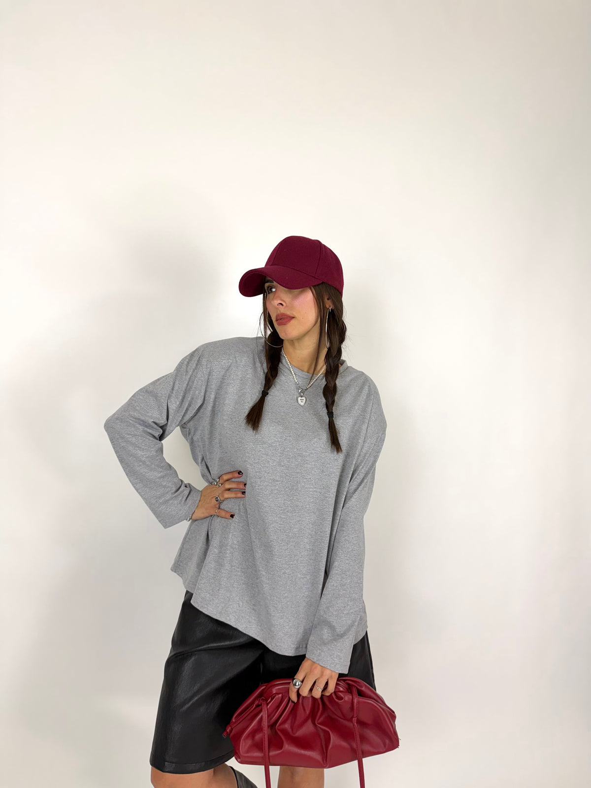 T-SHIRT BOXY GREY