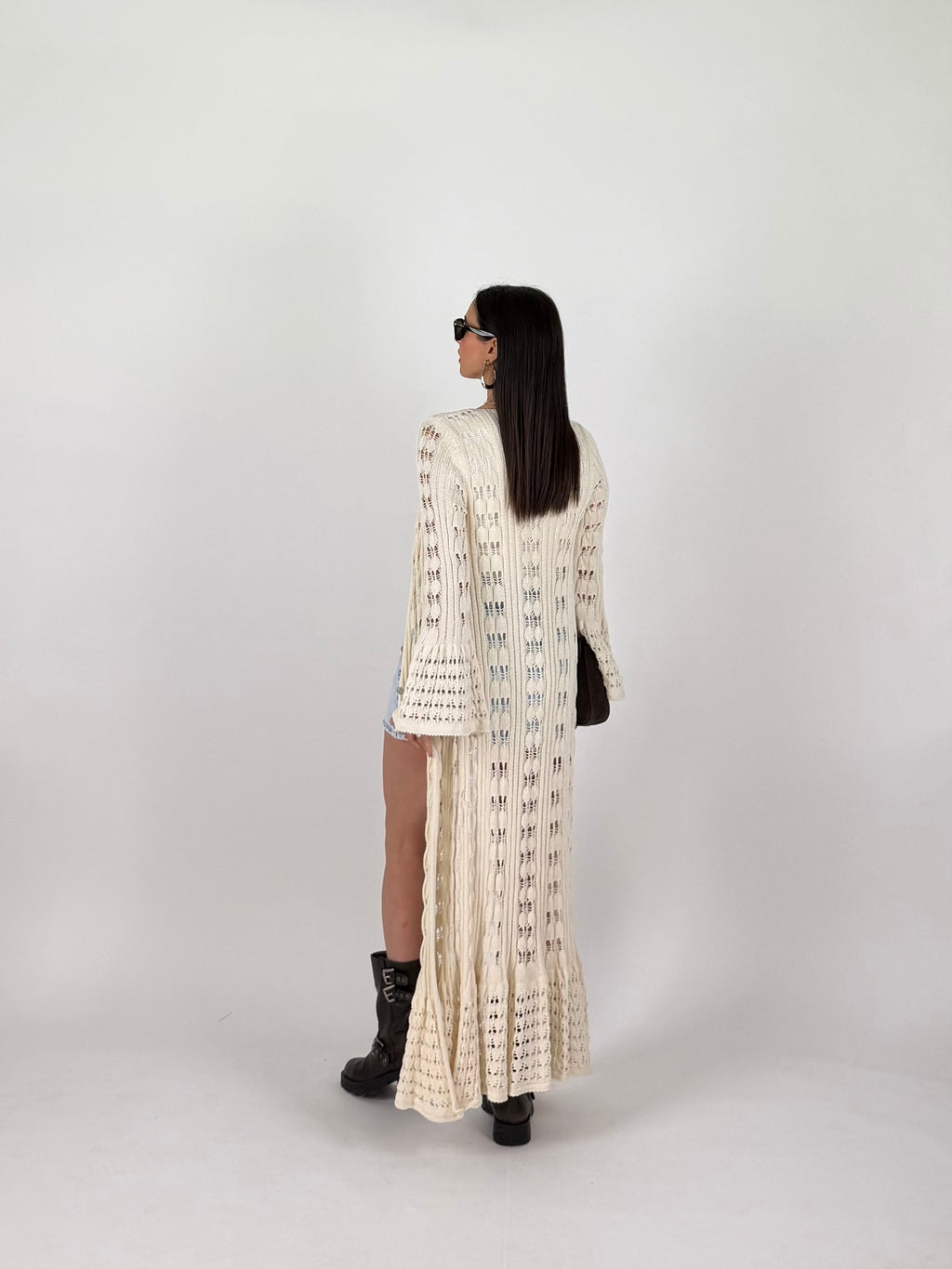CARDIGAN  MACRAMÉ PANNA
