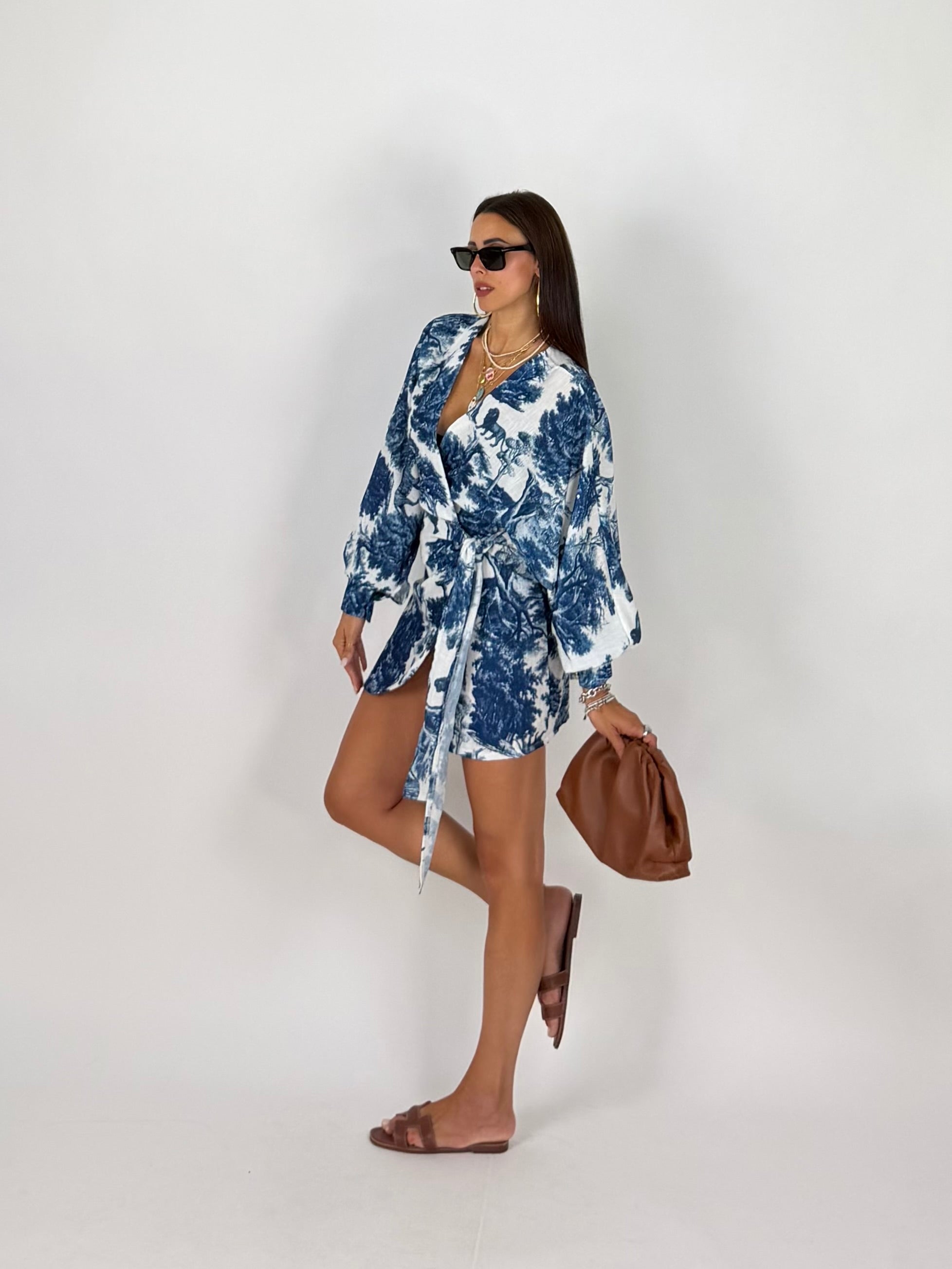 PAREO DRESS BLU