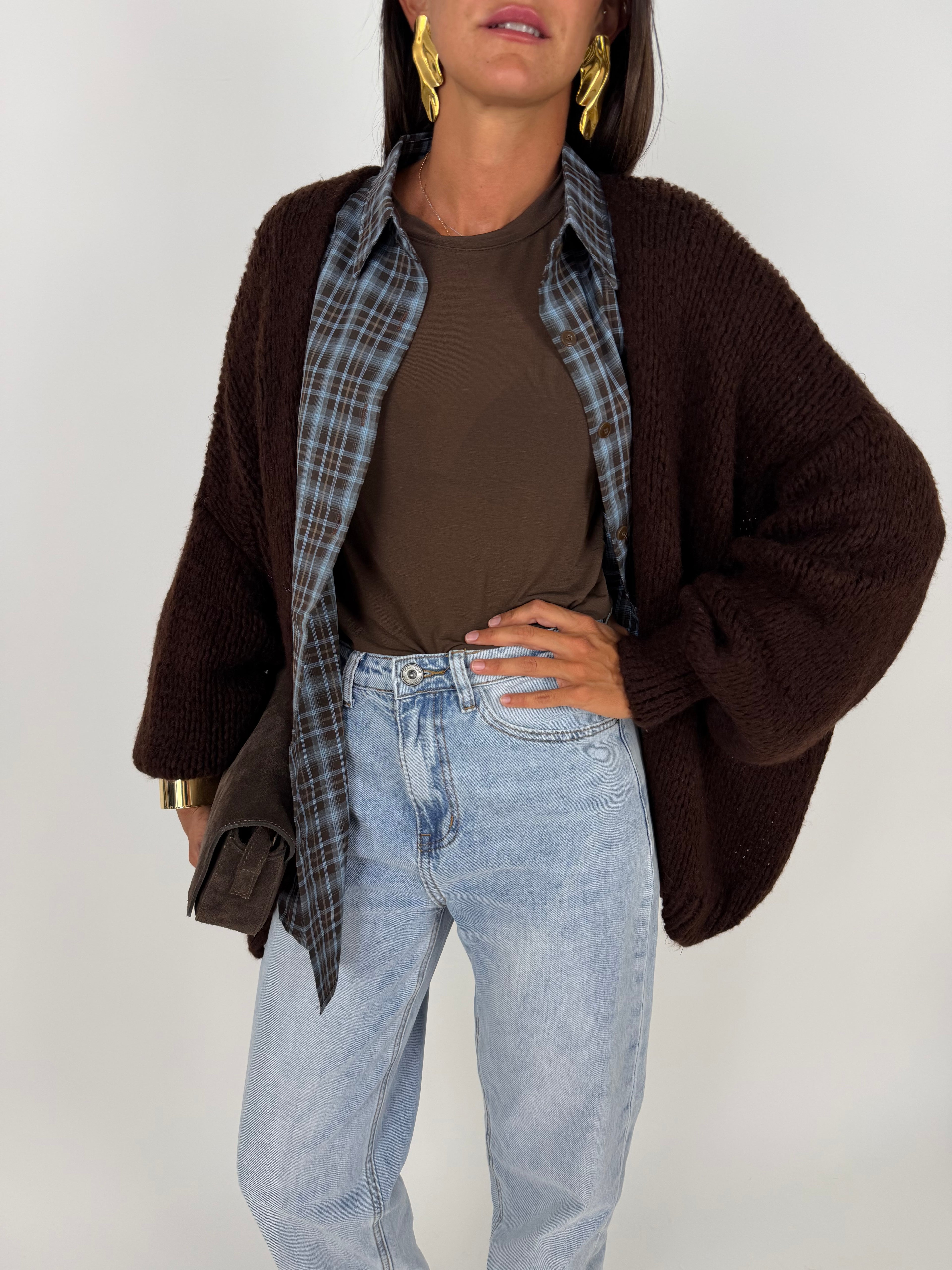 MAXI CARDIGAN CACAO