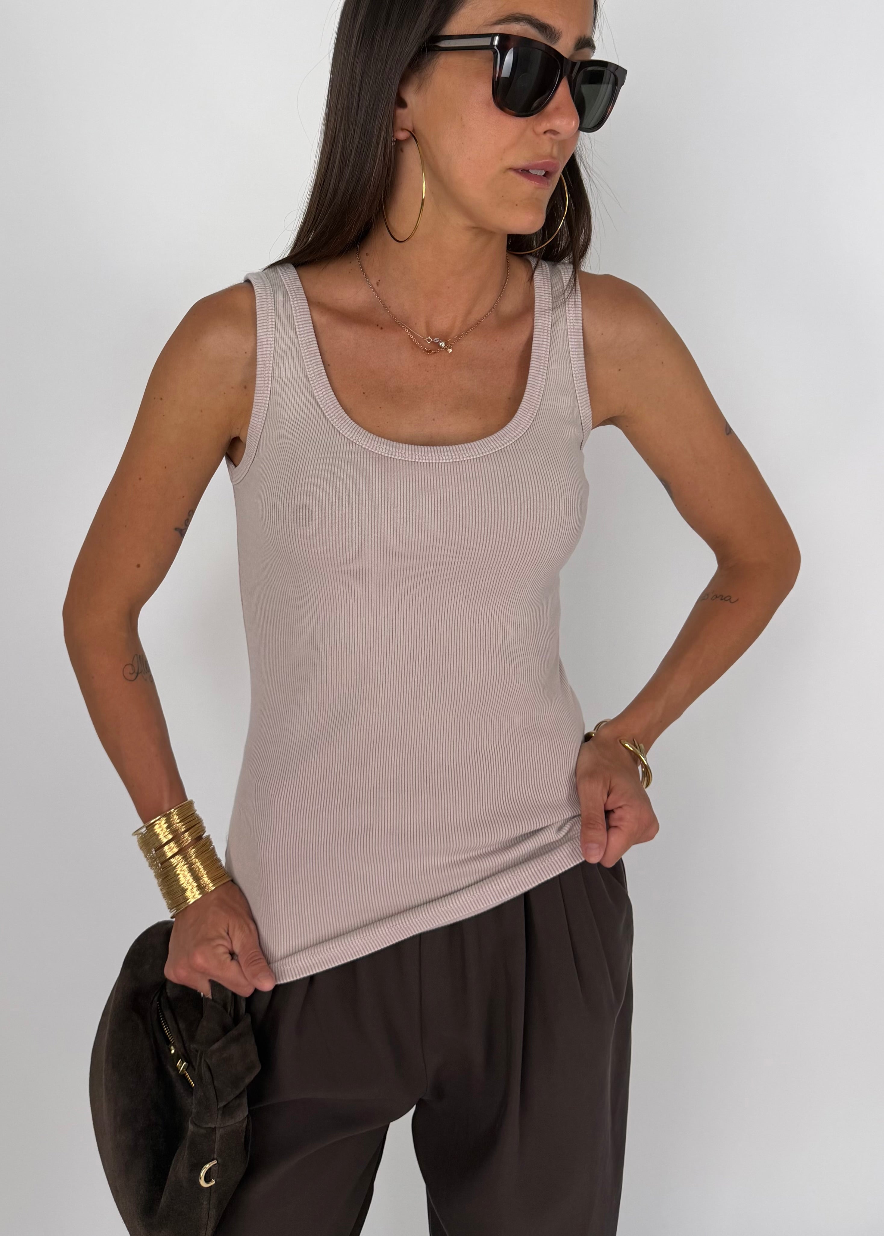TANKTOP VINTAGE ROSA ANTICO