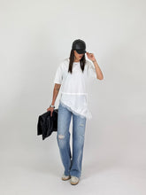 Carica l'immagine nel visualizzatore di Gallery, T-SHIRT LOW LACE BIANCA
