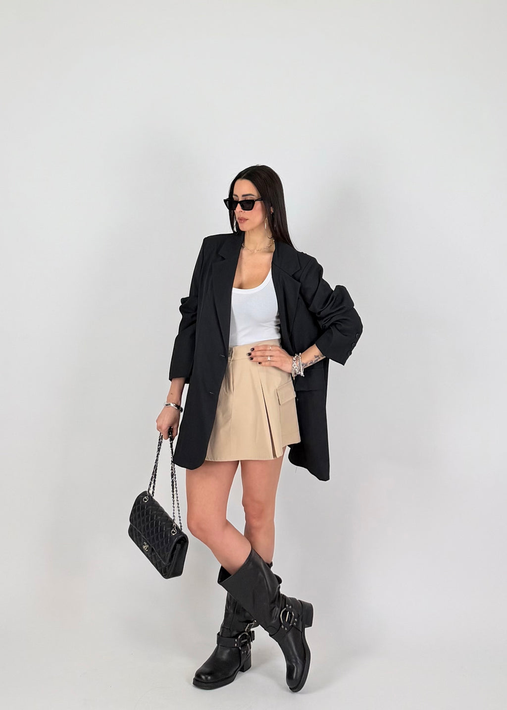 POCKET SKIRT SAND