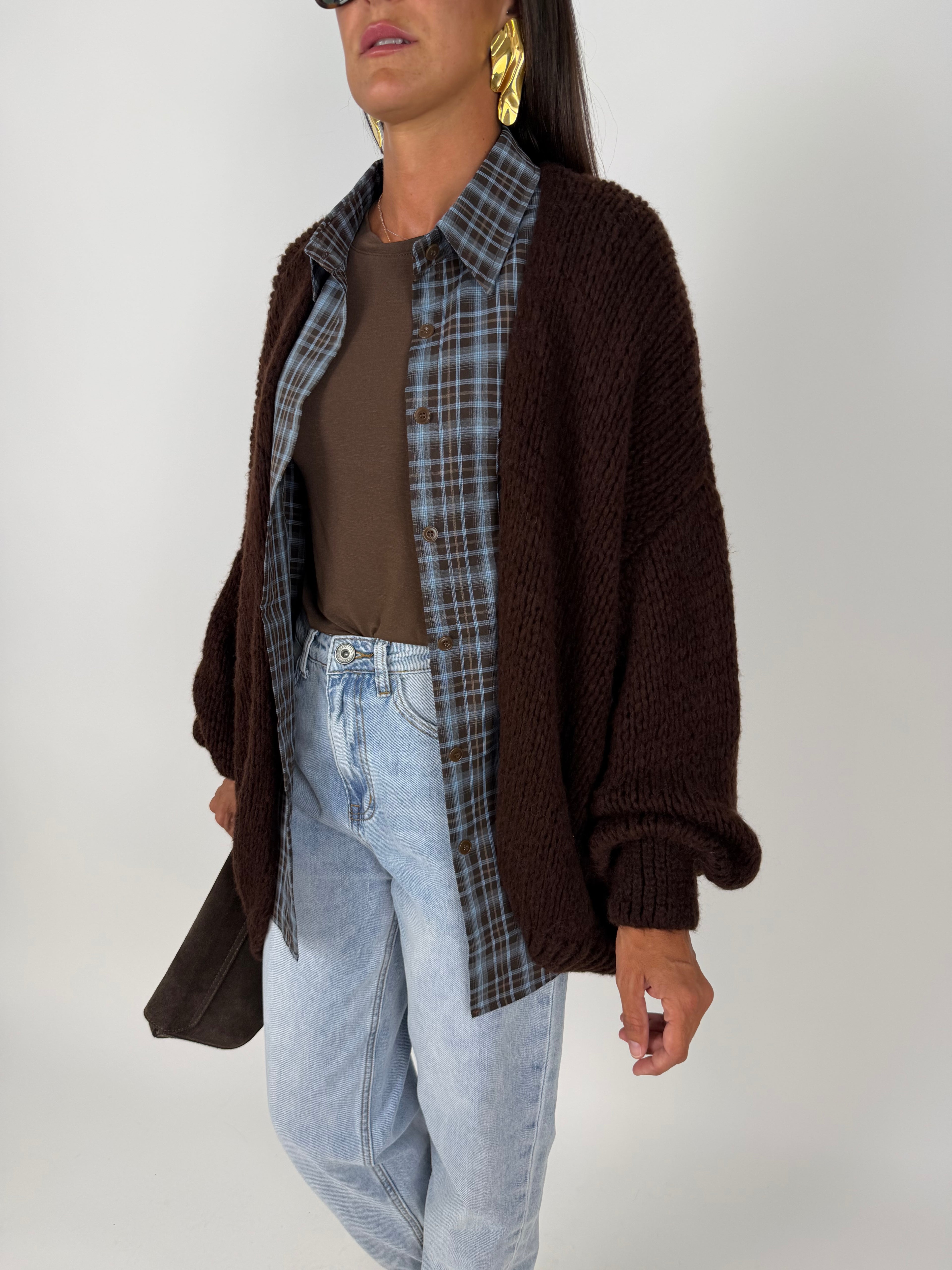 MAXI CARDIGAN CACAO