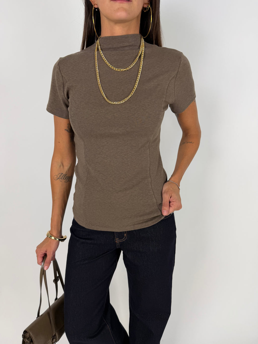 T-SHIRT POWER FIT CAPPUCCINO