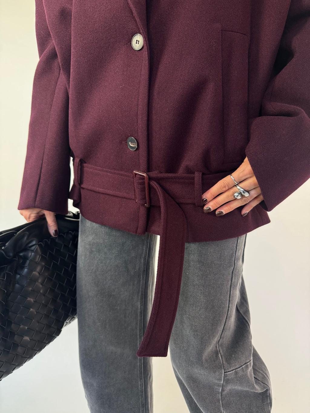 COAT PURPLE BELT