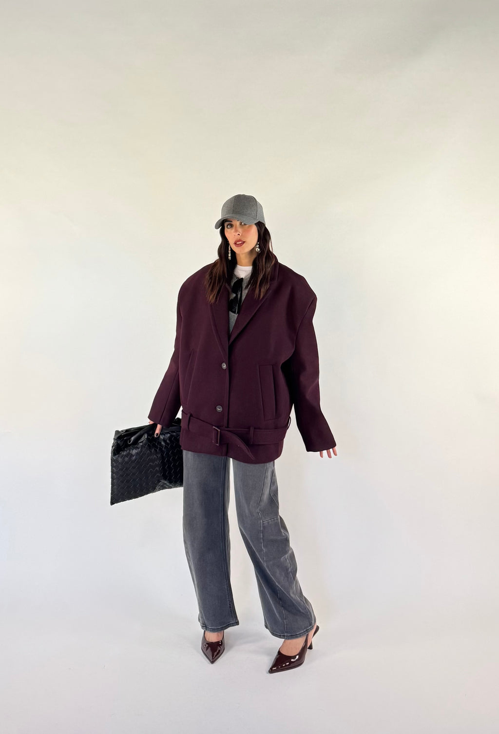 COAT PURPLE BELT