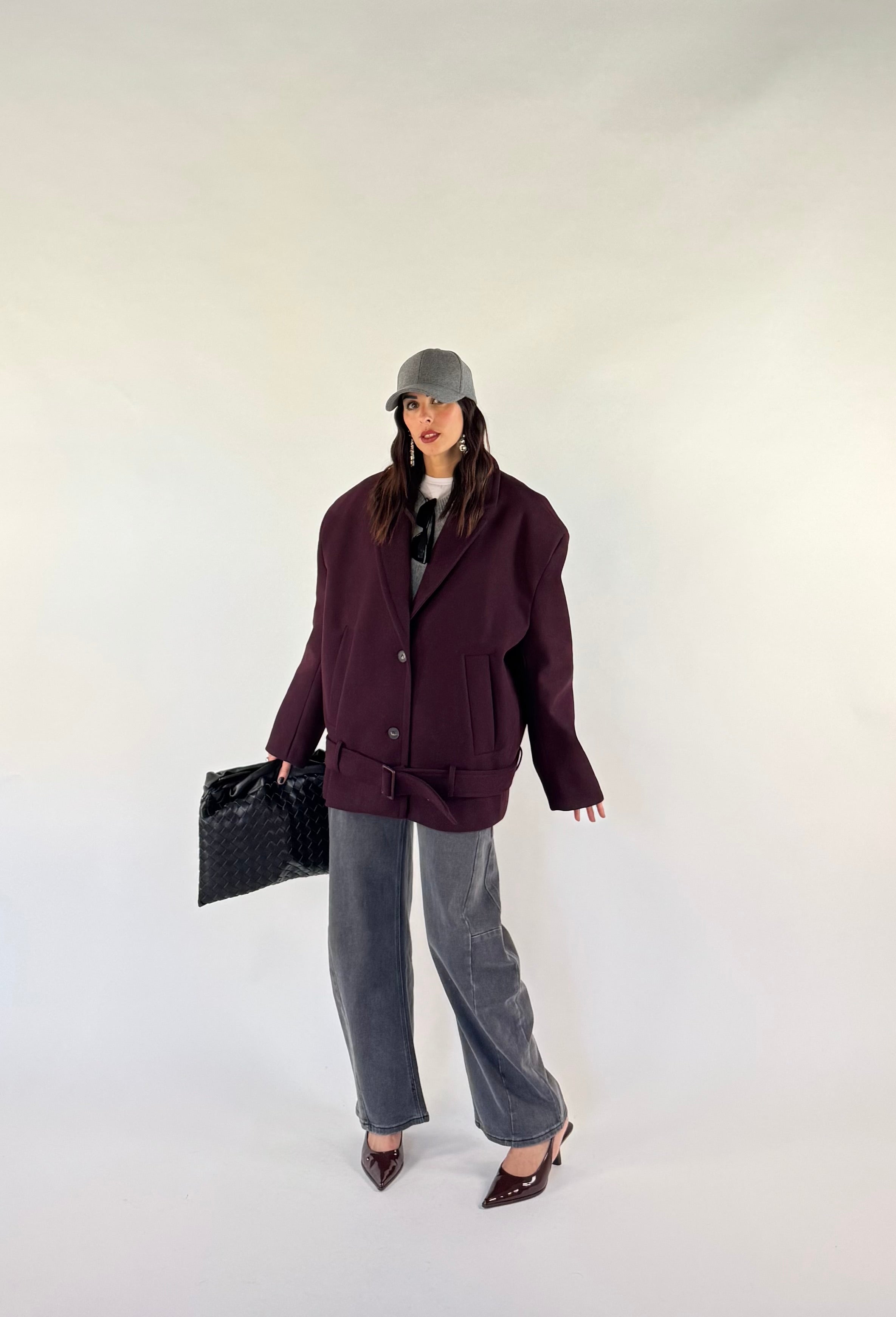 COAT PURPLE BELT