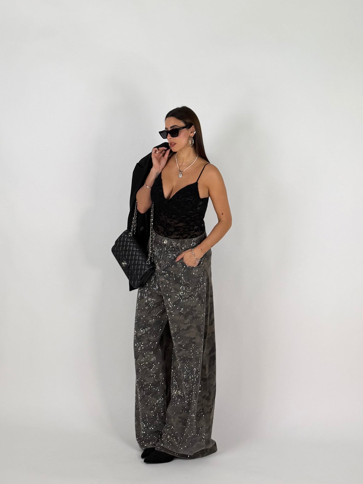 BODY VELVET LACE NERO