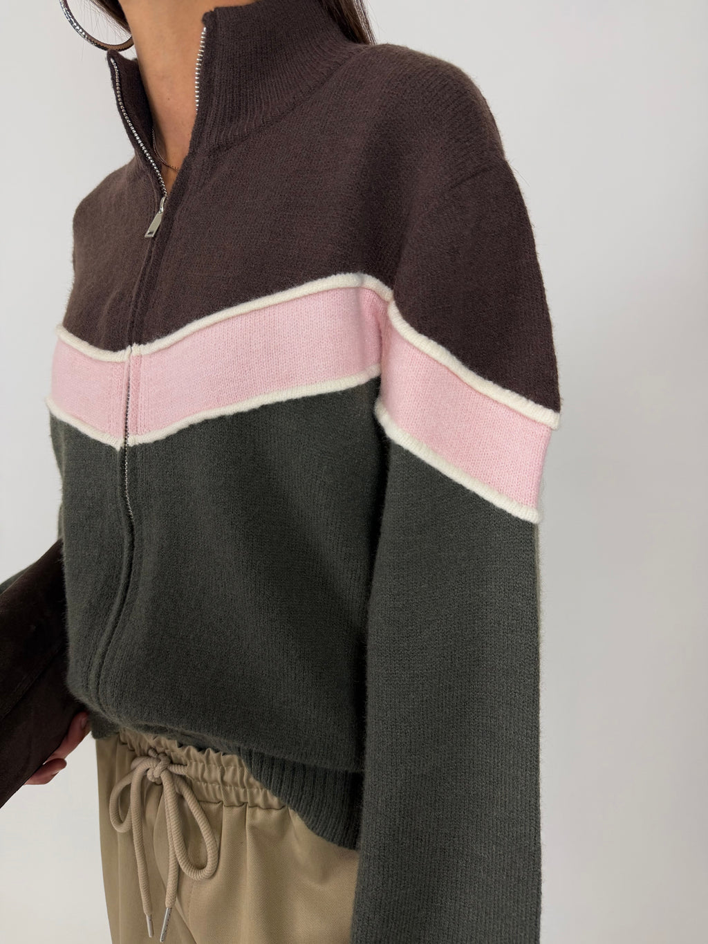 PULL VINTAGE CHOCO-GREEN