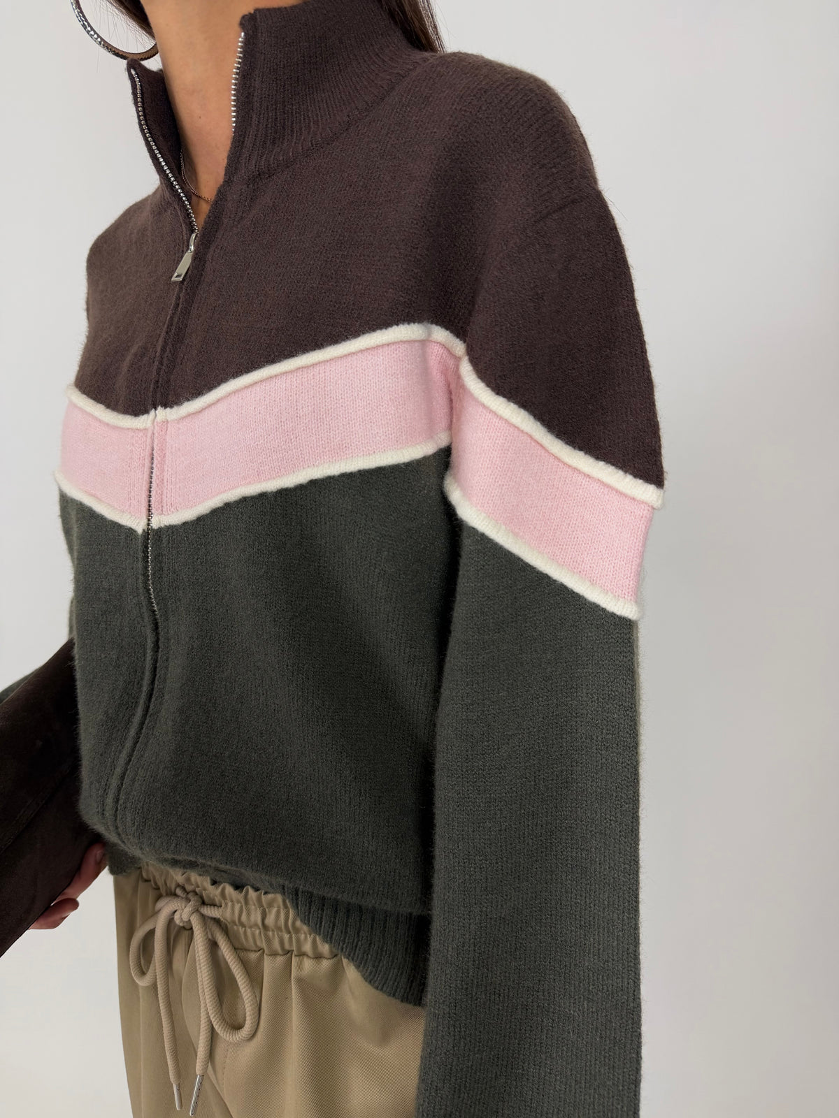 PULL VINTAGE CHOCO-GREEN