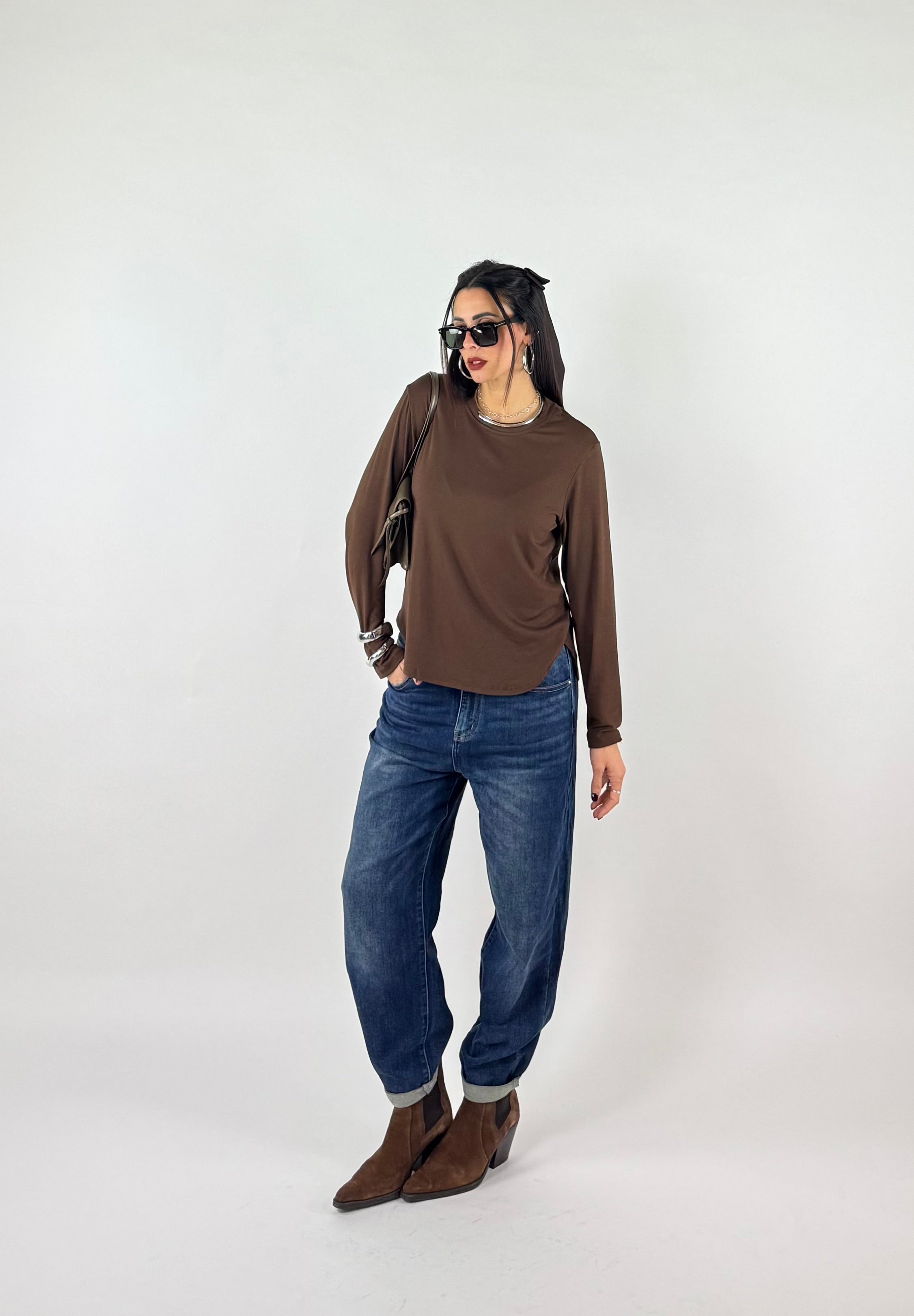 MAGLIA SPOKE CHOCO
