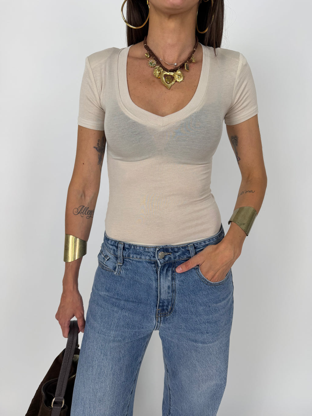 T-SHIRT LIGHTSHOL BEIGE