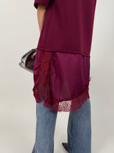 Carica l'immagine nel visualizzatore di Gallery, T-SHIRT DRESS BORDEAUX

