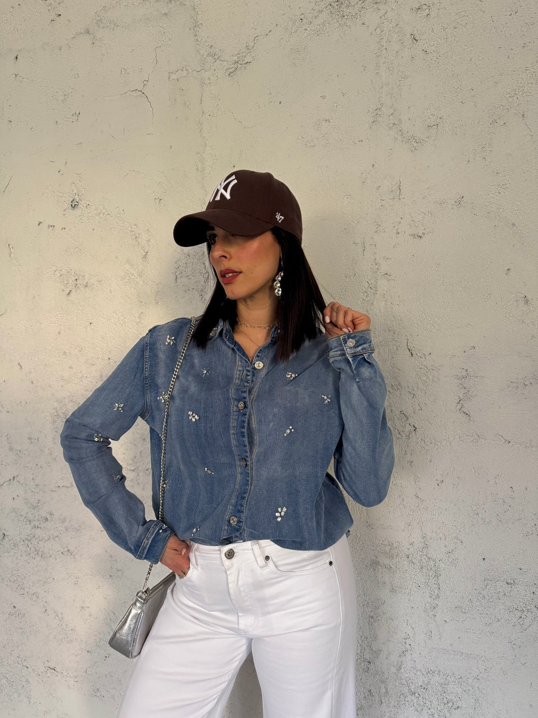 shirt denim jewels