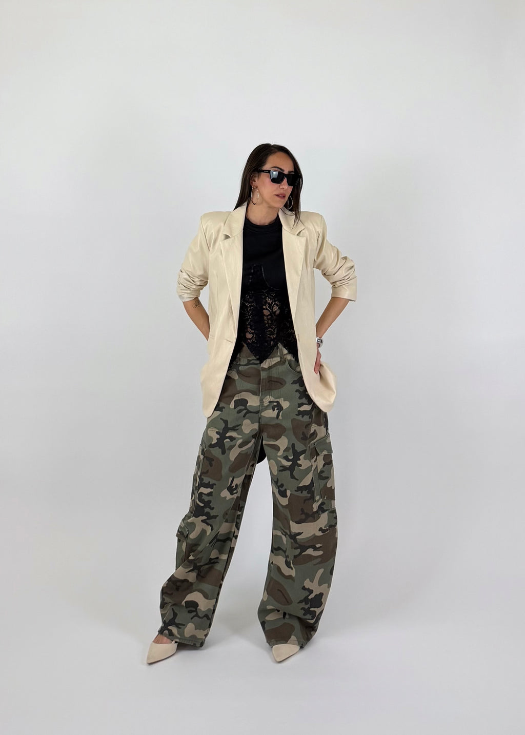 BLAZER CREMA ECOPELLE