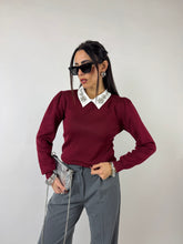 Carica l&#39;immagine nel visualizzatore di Gallery, PULL CHIC BORDEAUX
