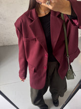 Carica l&#39;immagine nel visualizzatore di Gallery, BLAZER LOOSE BORDEAUX
