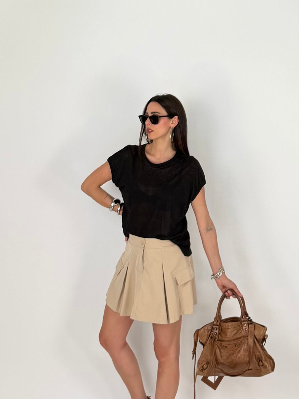 T-SHIRT PURO LINO NERA