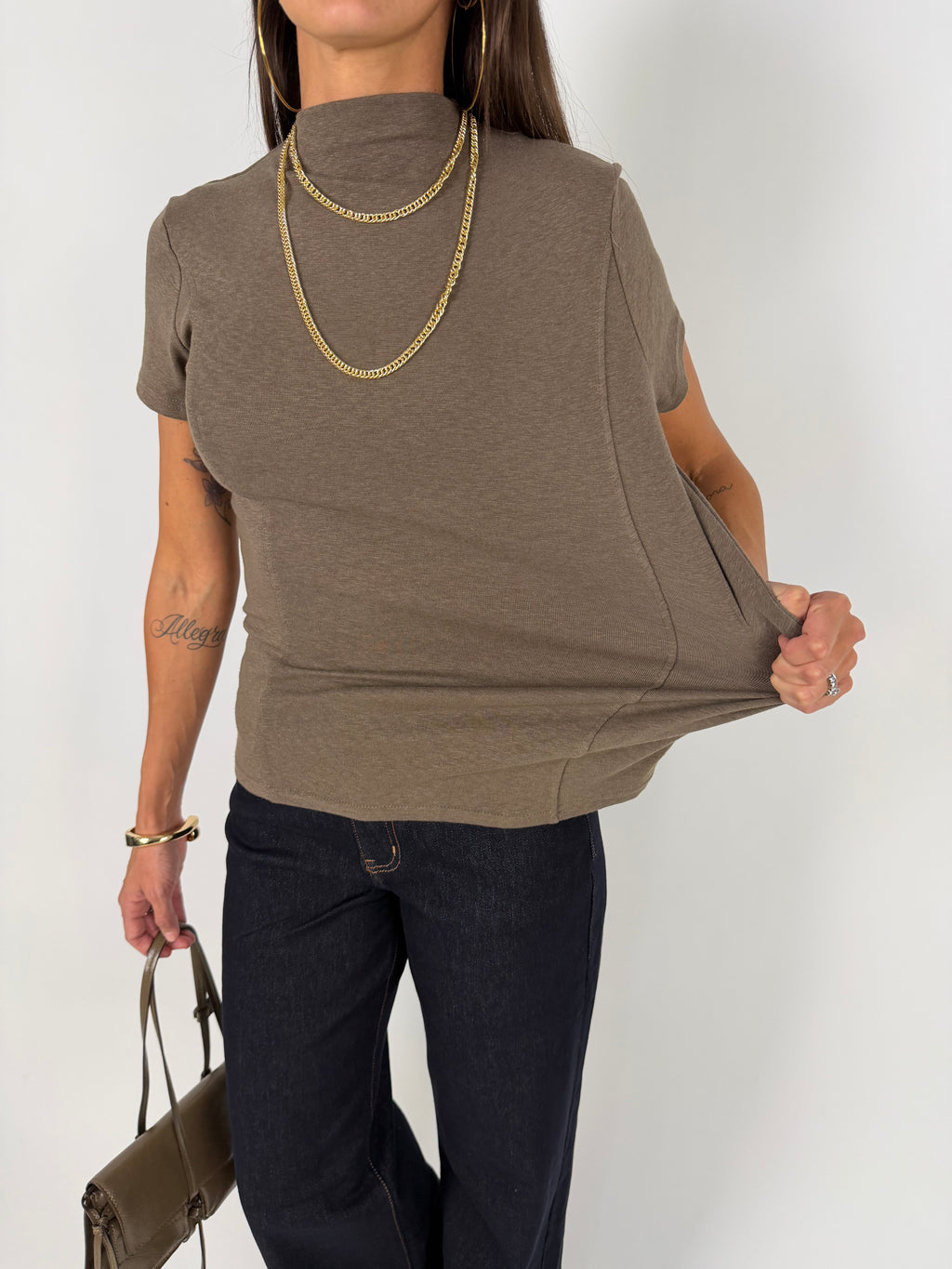 T-SHIRT POWER FIT CAPPUCCINO
