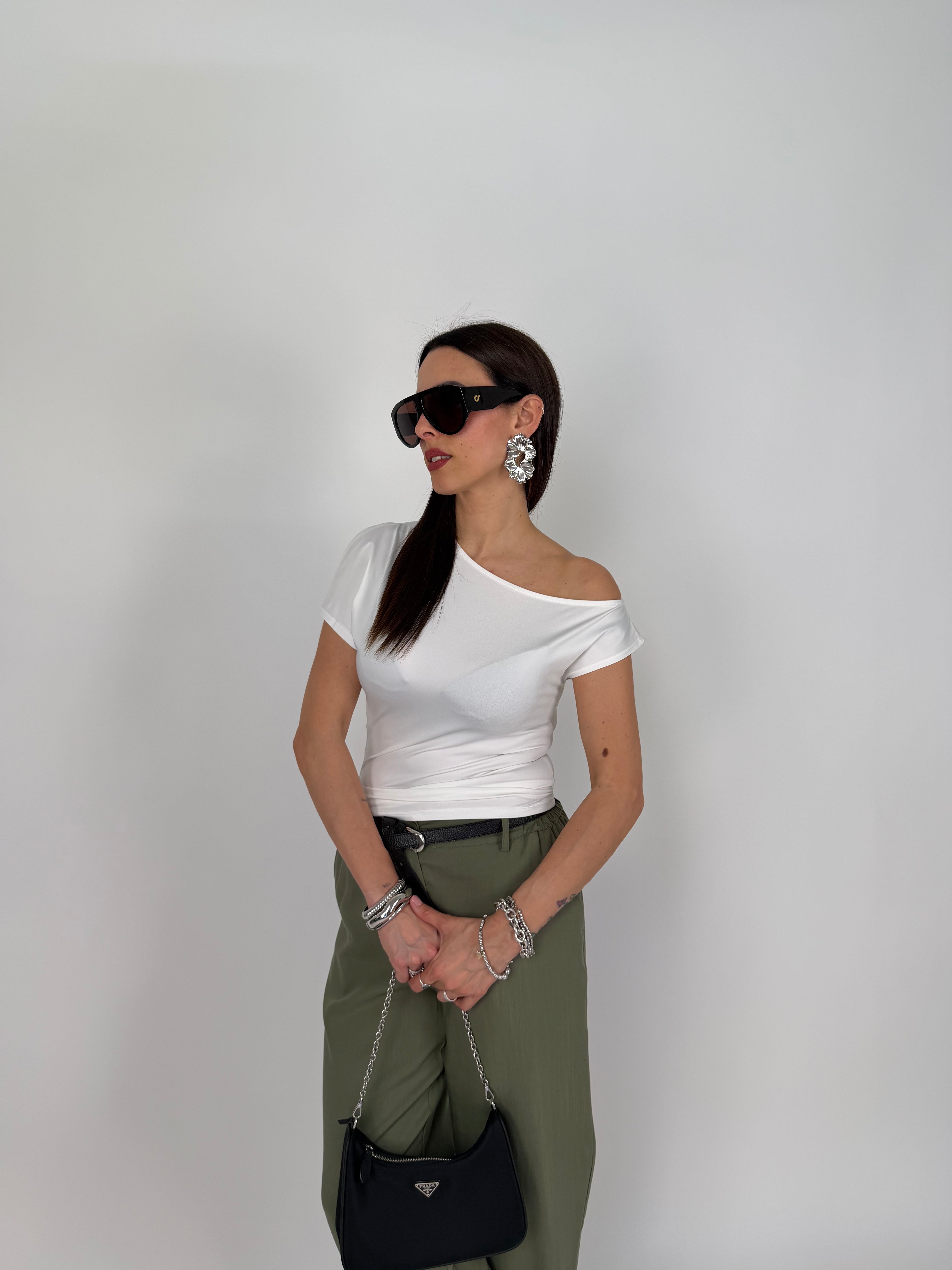 MAGLIA TRAPEZIO BIANCA