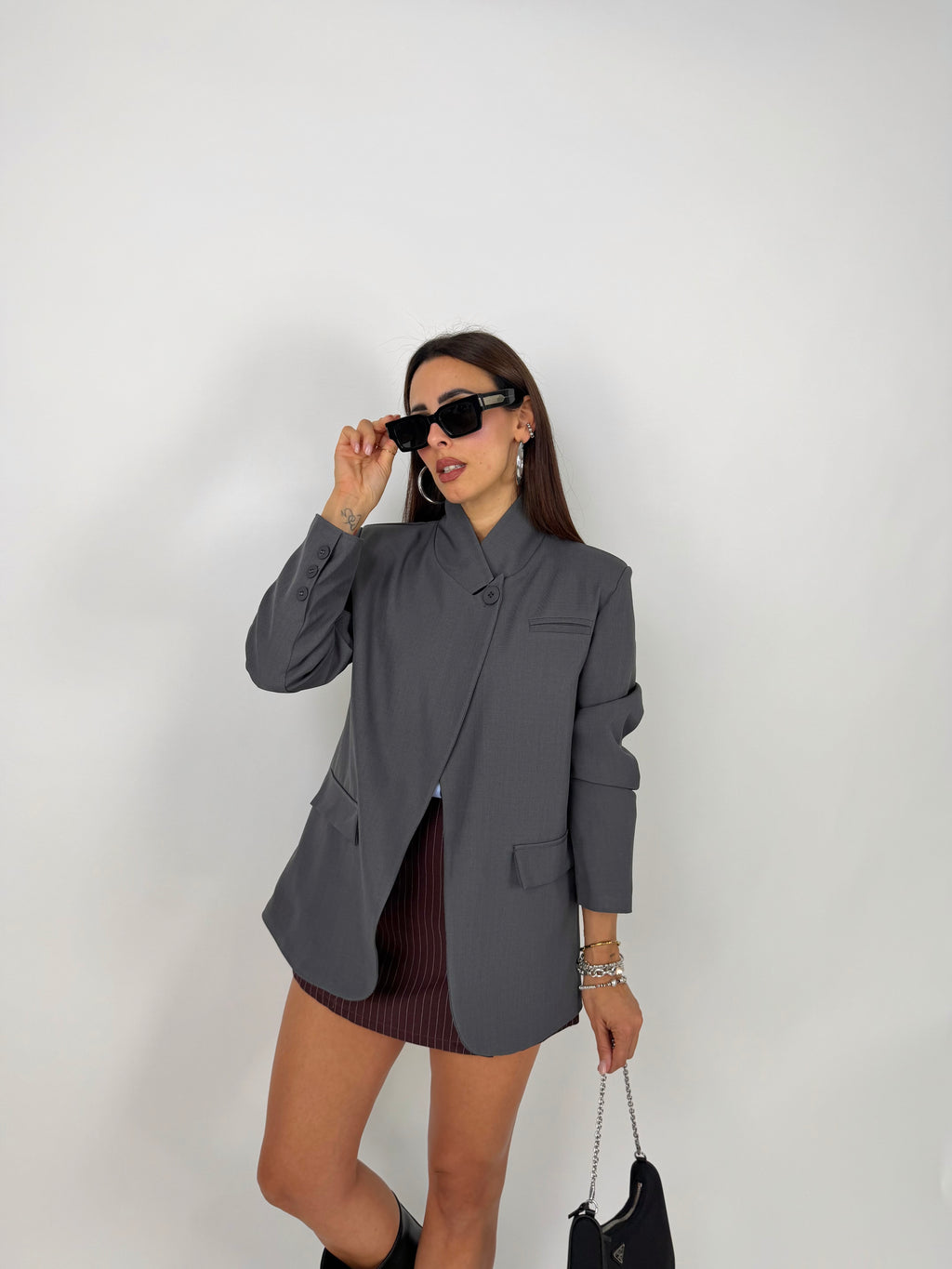 BLAZER SIDE GRIGIO