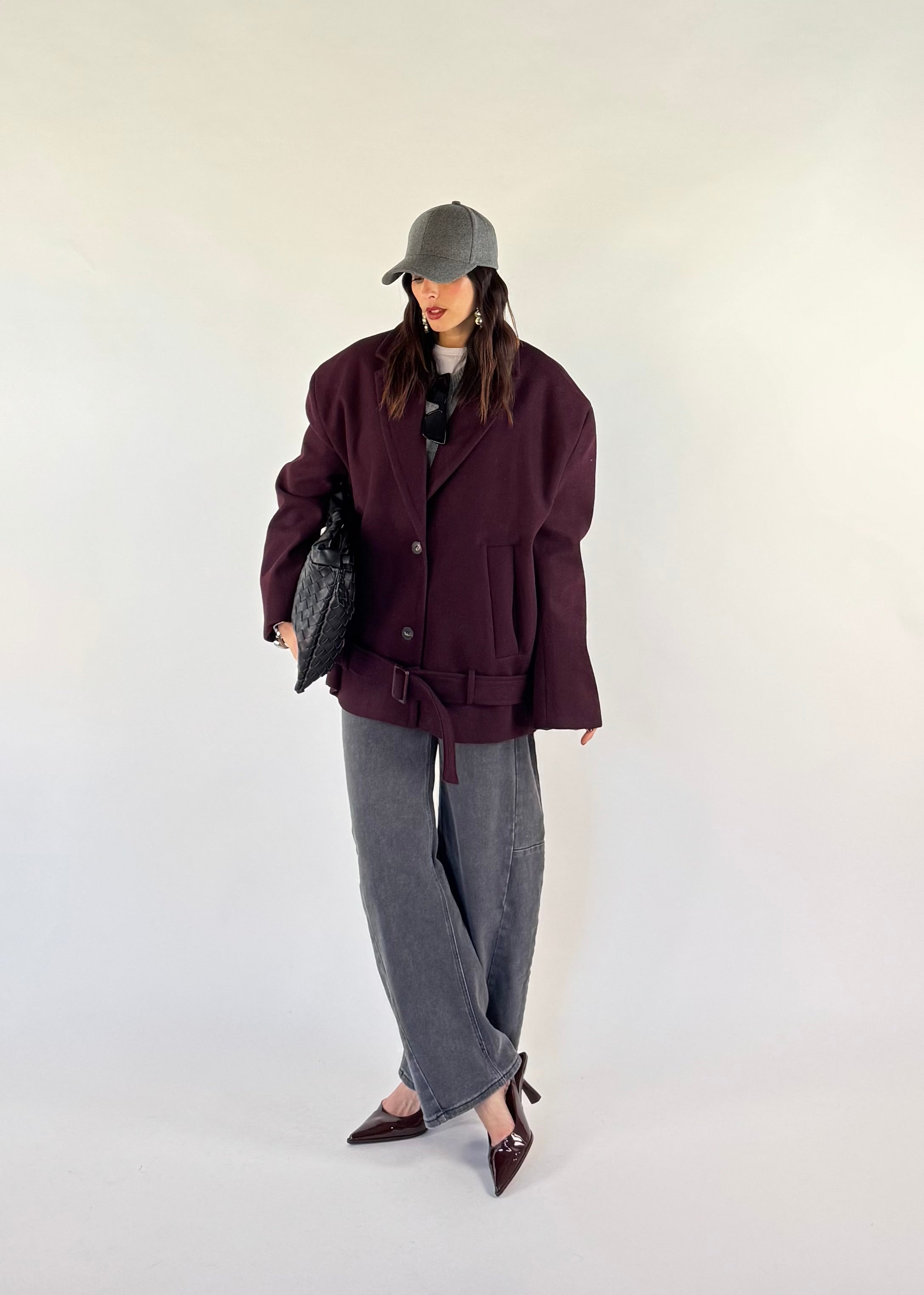 COAT PURPLE BELT