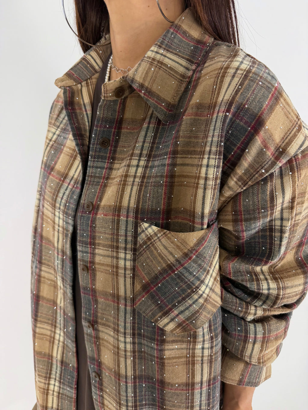 CAMICIA CHECK STRASS