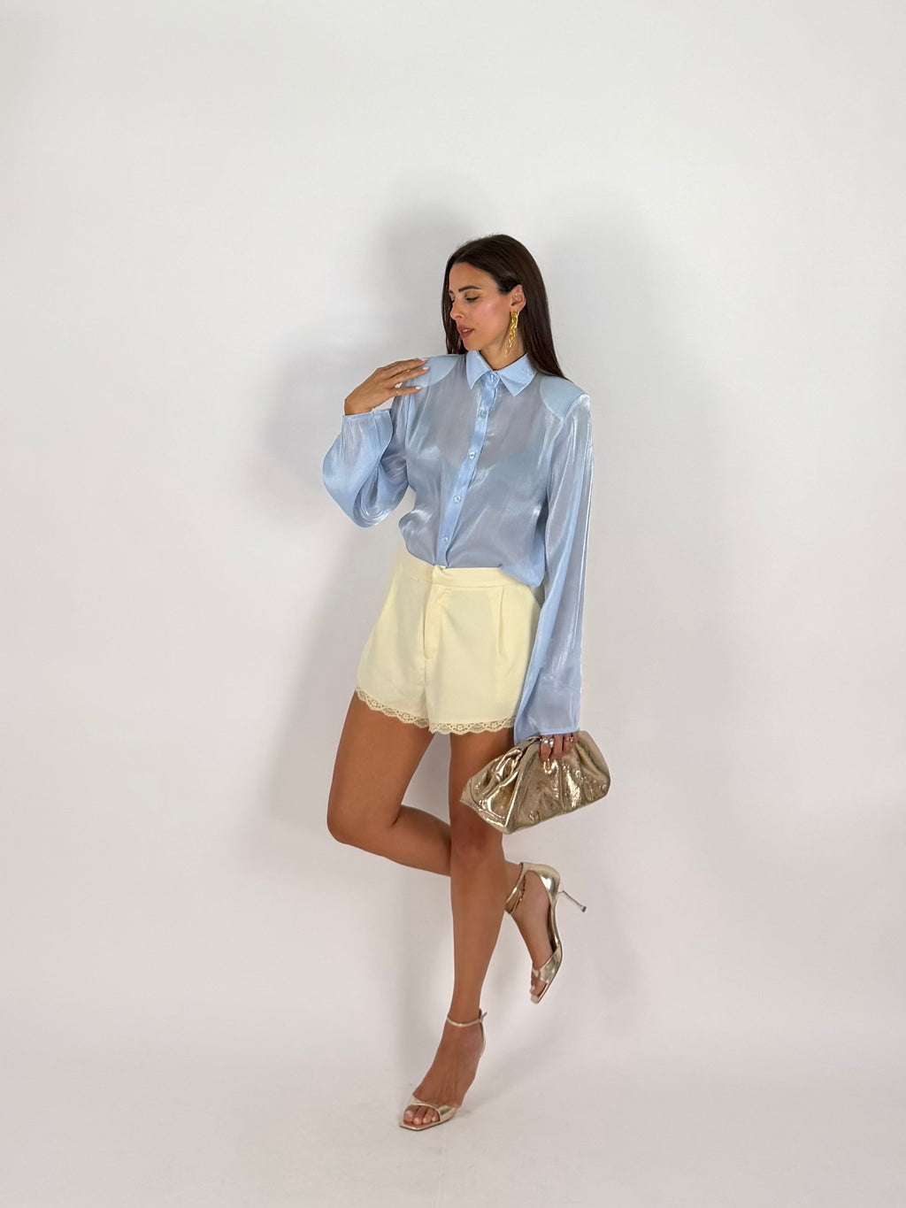 CAMICIA VOILE AZZURRA