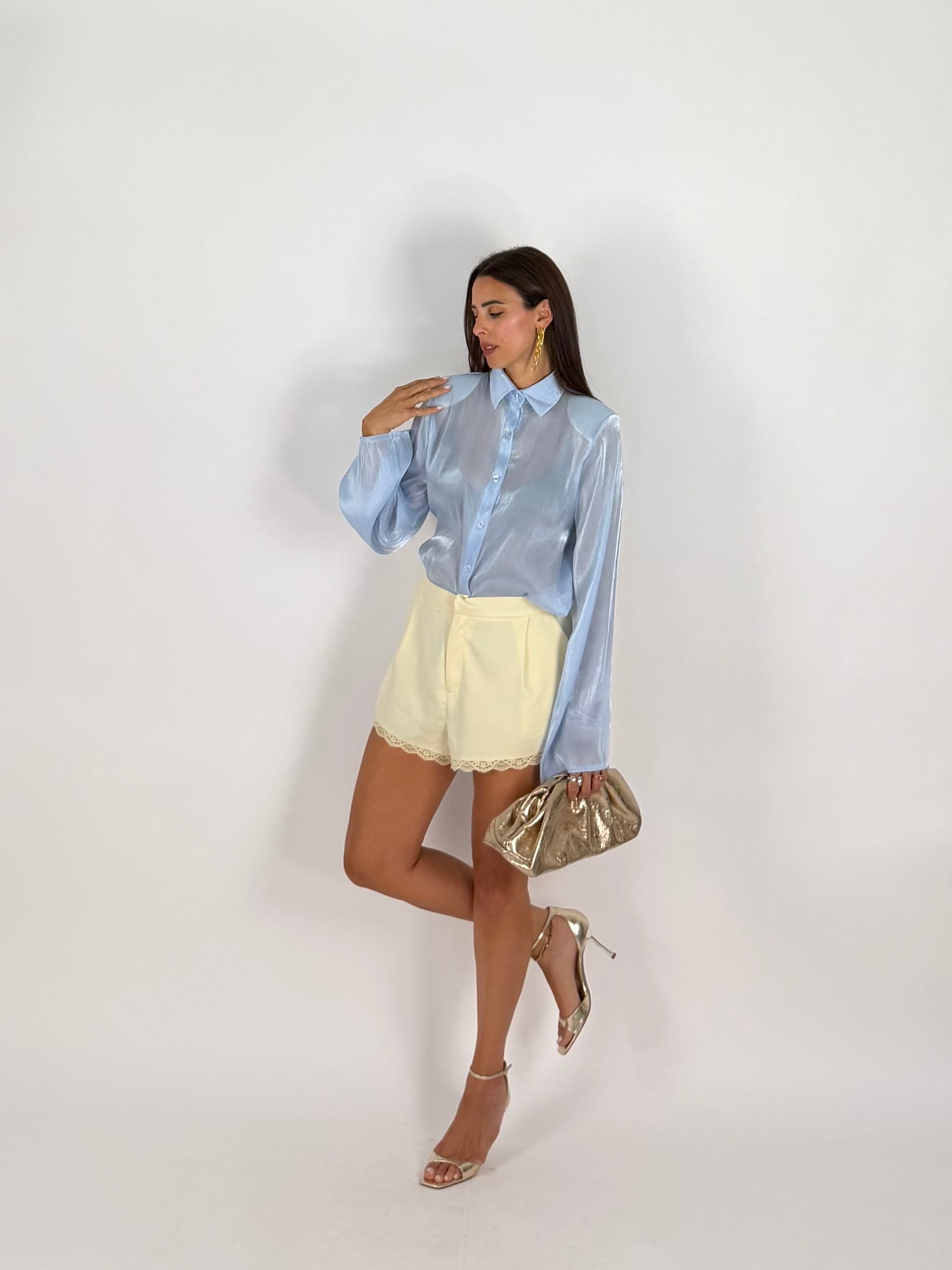 CAMICIA VOILE AZZURRA