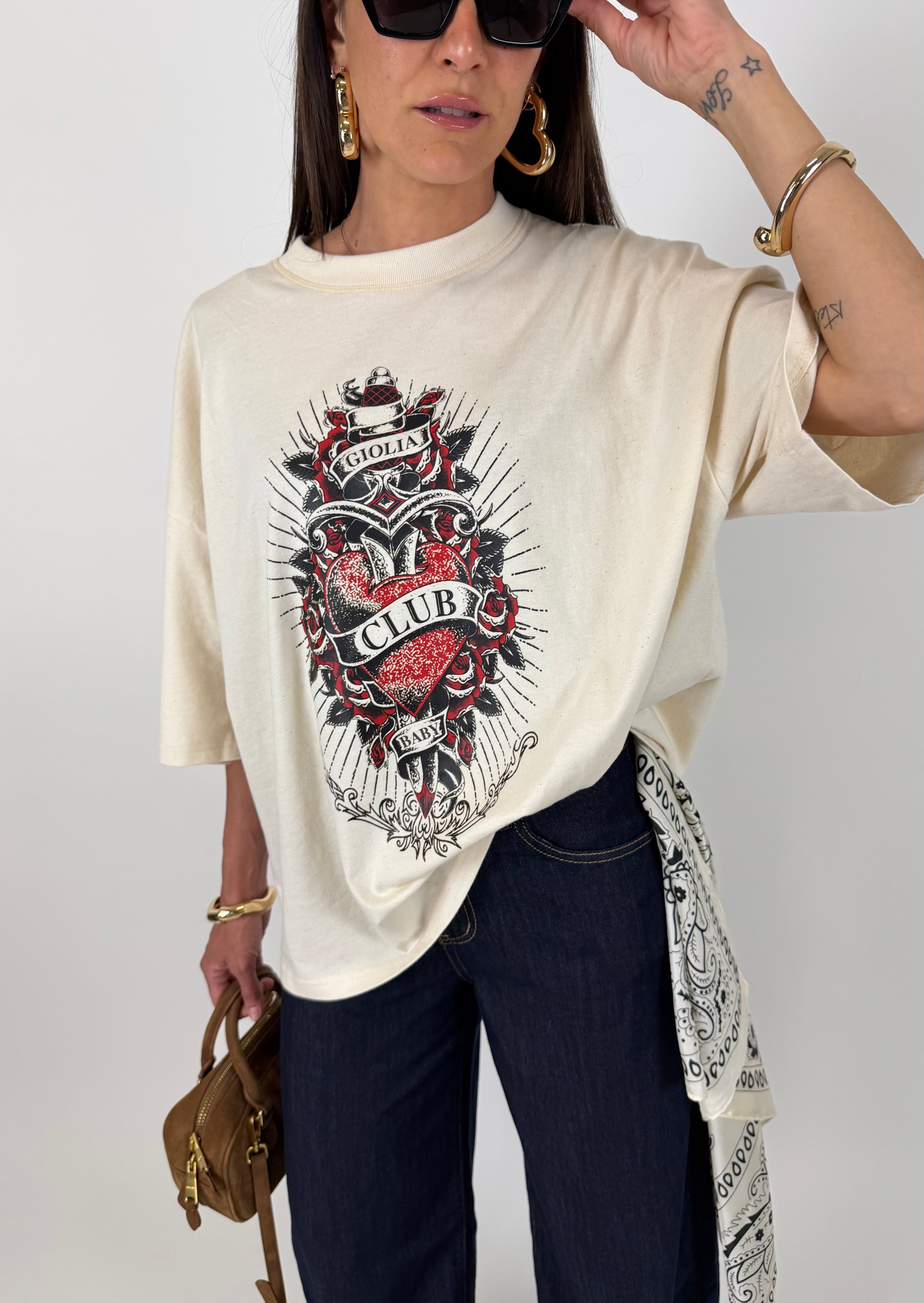 GIOLÍA CLUB T-SHIRT CREAM