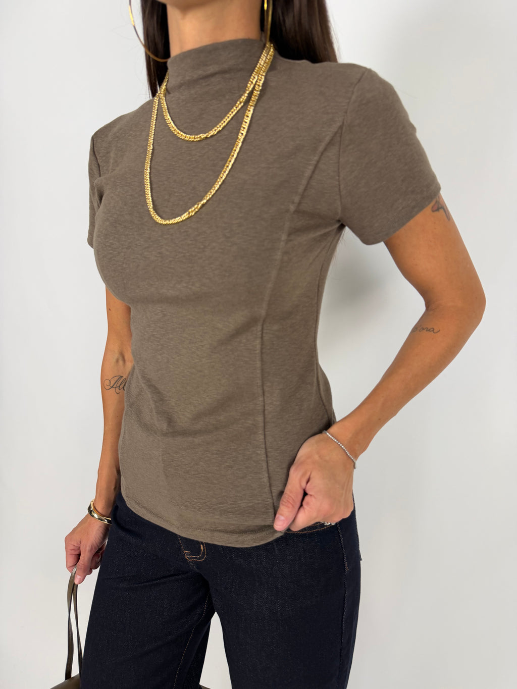 T-SHIRT POWER FIT CAPPUCCINO