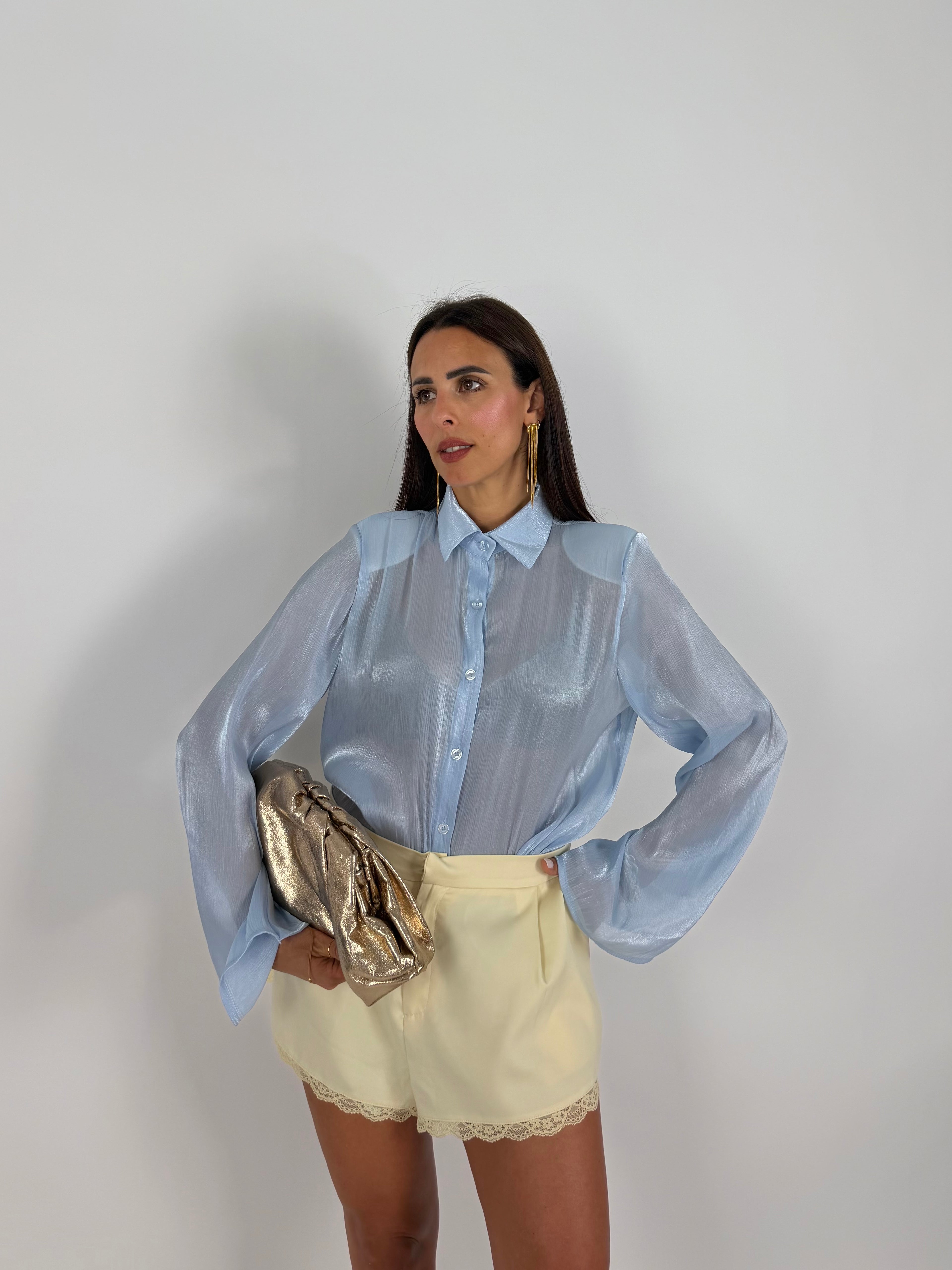 CAMICIA VOILE AZZURRA