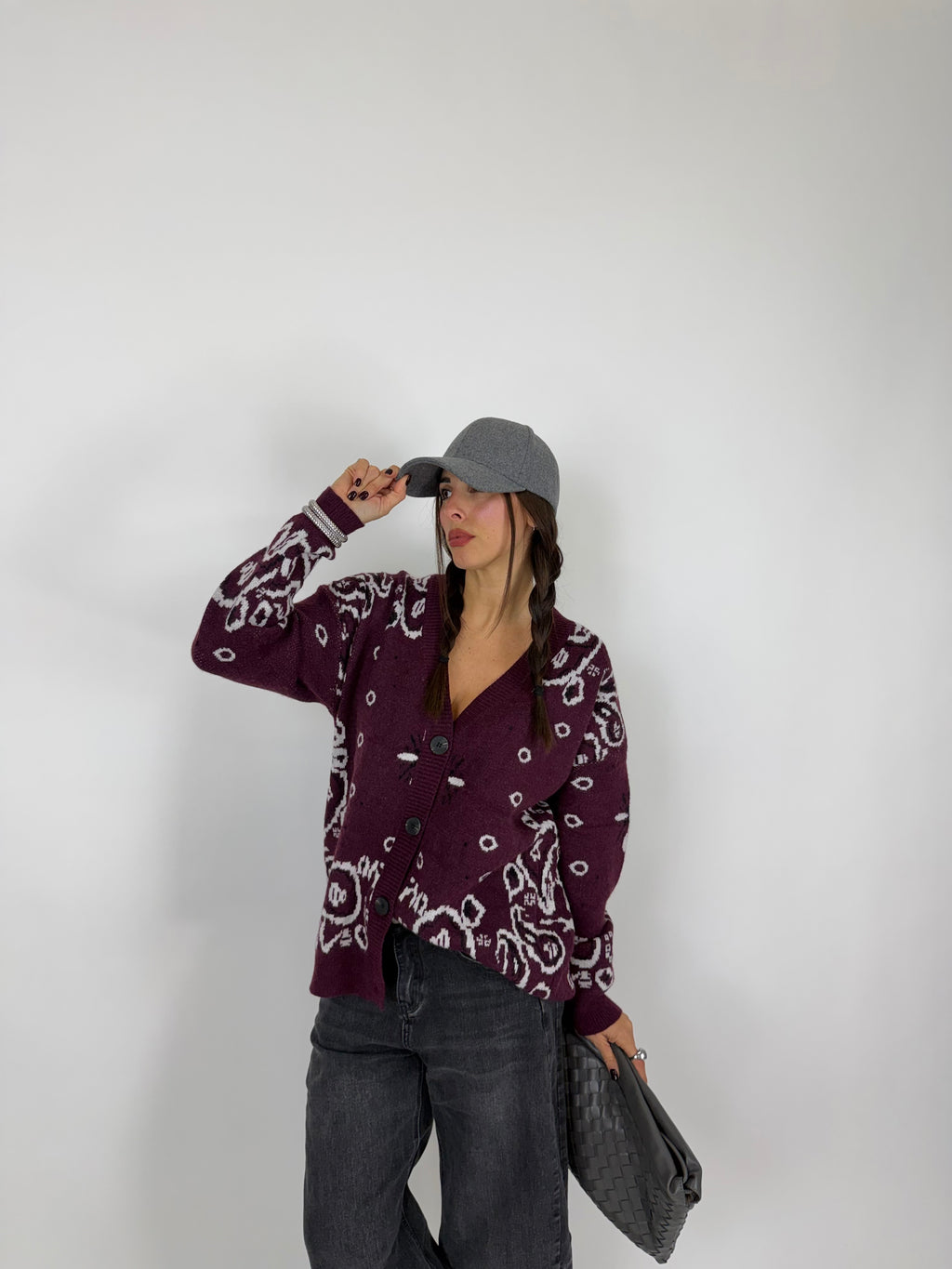 CARDIGAN BANDANA VINACCIA