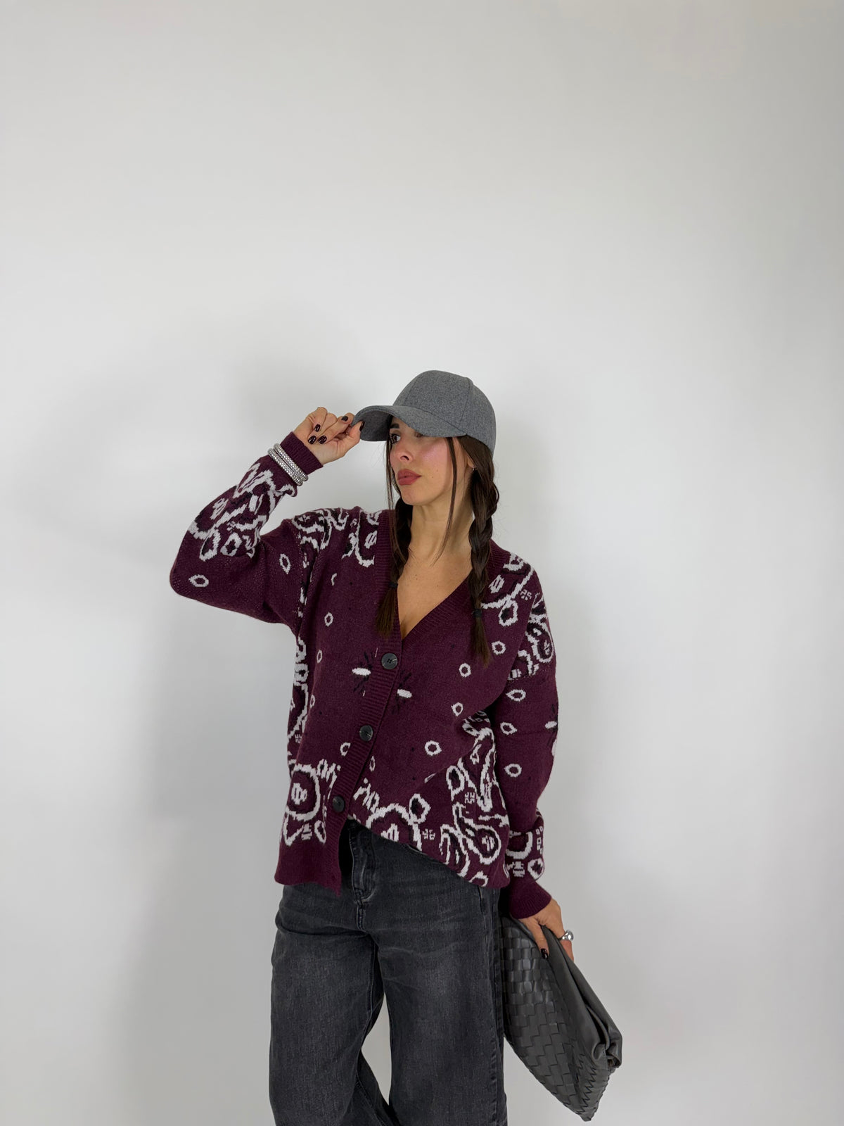 CARDIGAN BANDANA VINACCIA