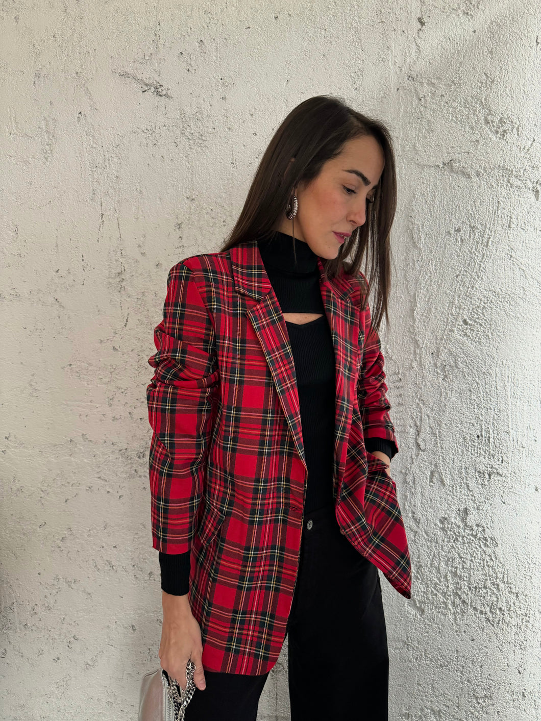 blazer tartan