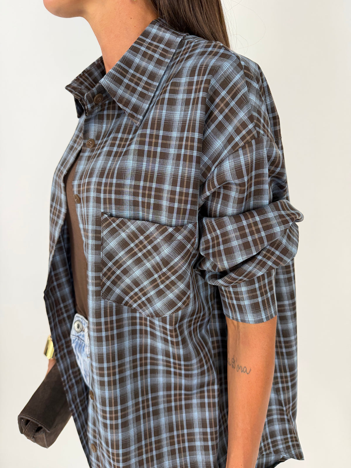 CAMICIA CHECK AZZURRA