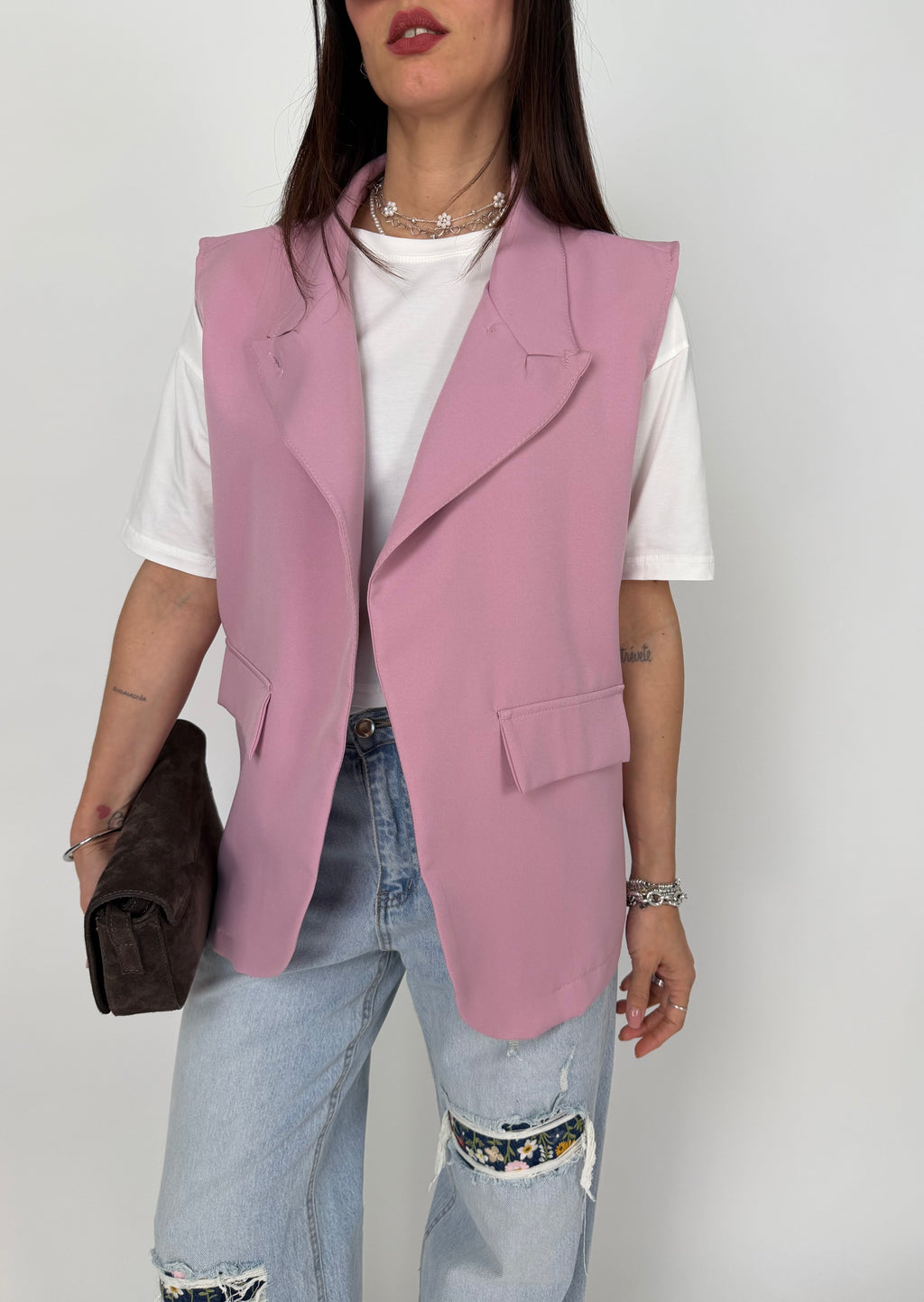 GILET ONE ROSA