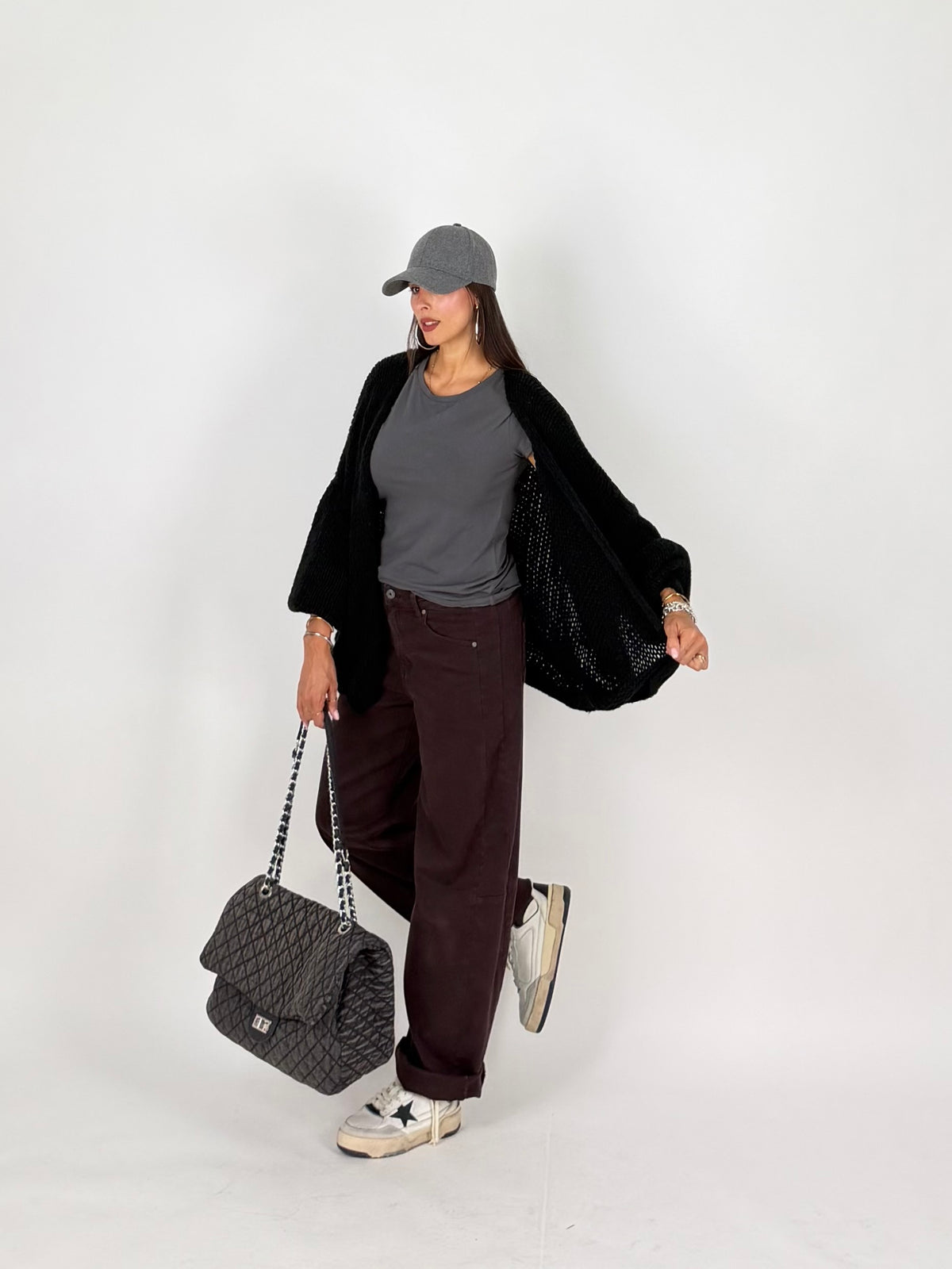 MAXI CARDIGAN NERO