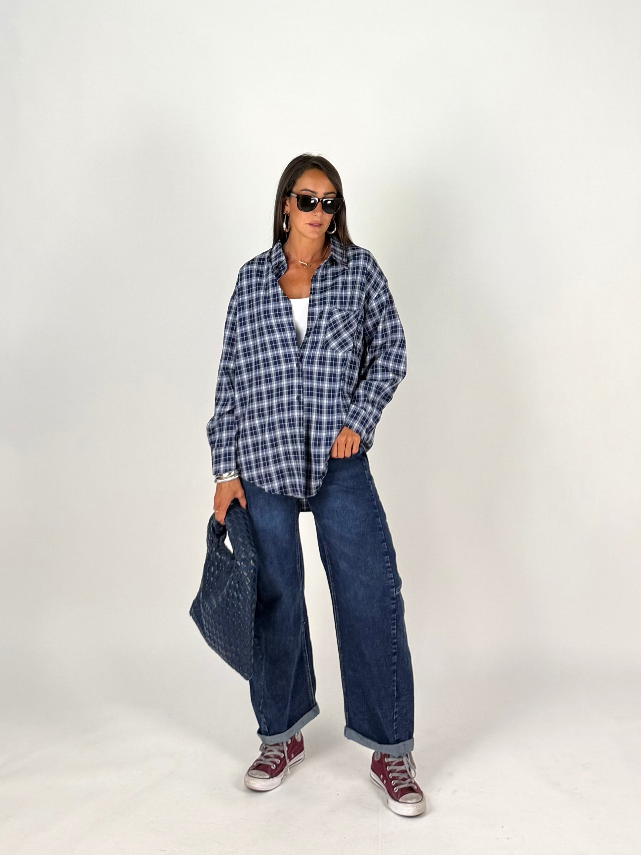 CAMICIA CHECK BLU