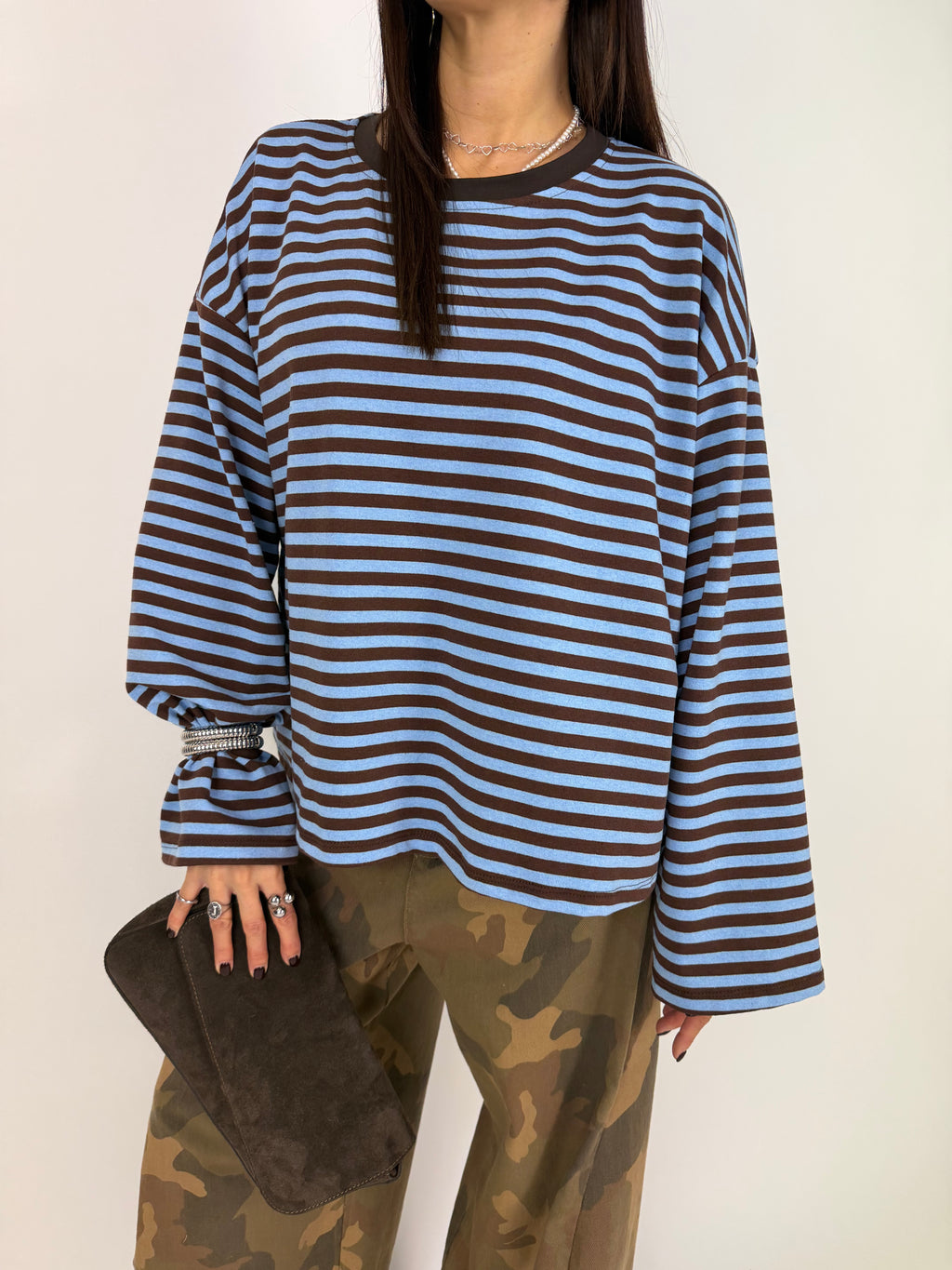 MAGLIA STRIPES SKY
