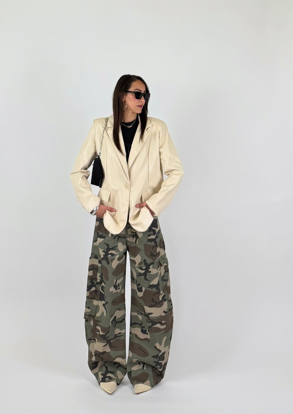 BLAZER CREMA ECOPELLE