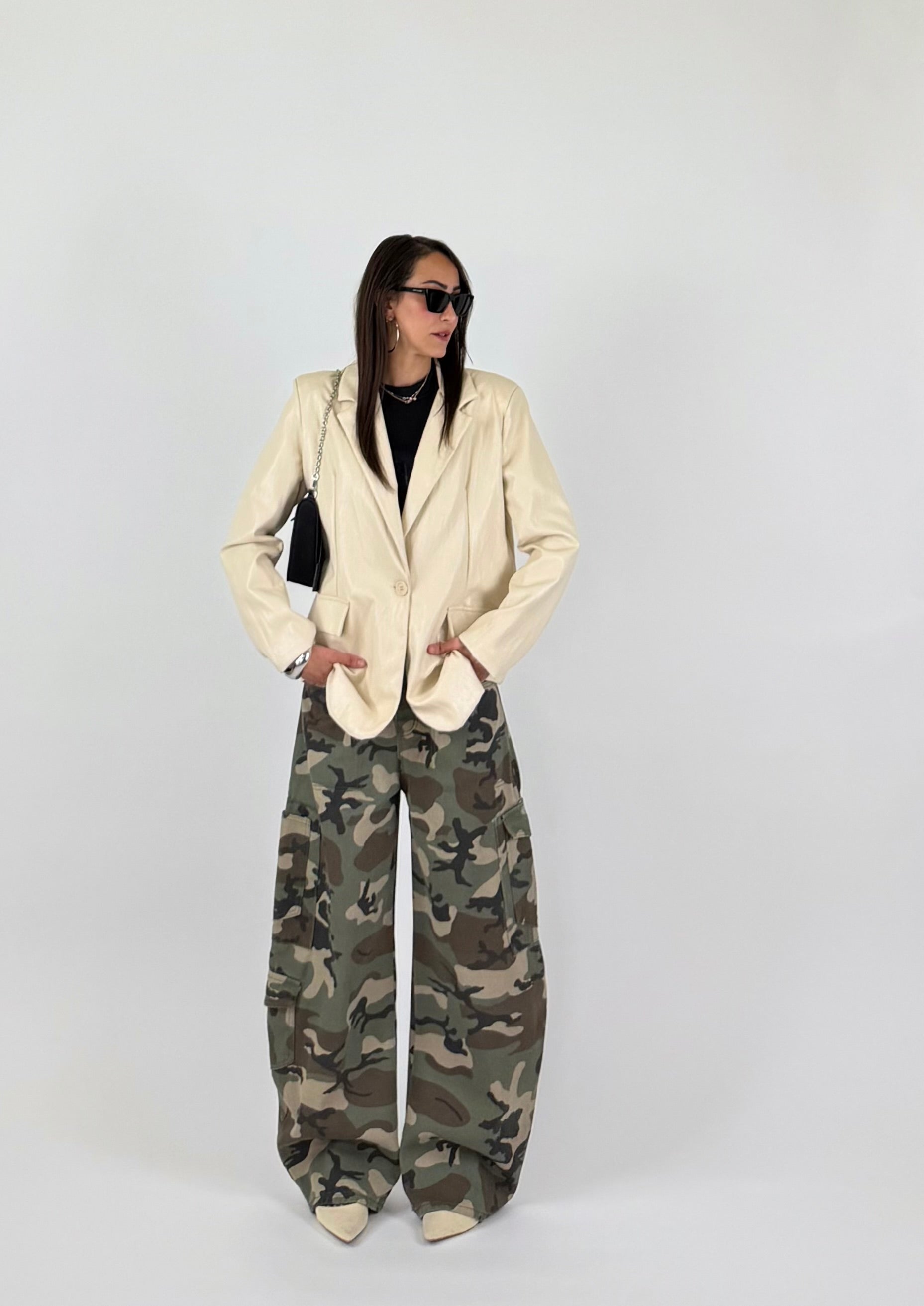 BLAZER CREMA ECOPELLE